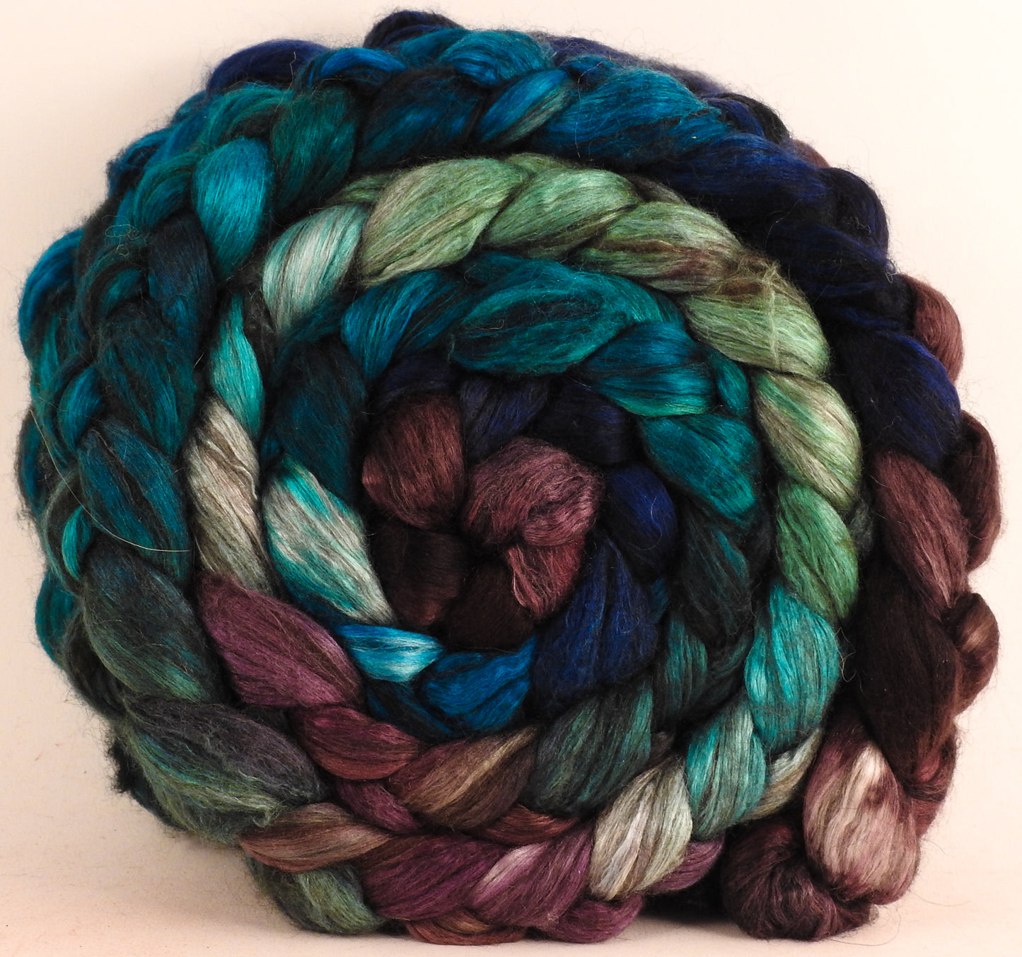 Hand dyed yak/ mulberry silk top -Selkie - YAK /silk ( 50/50)