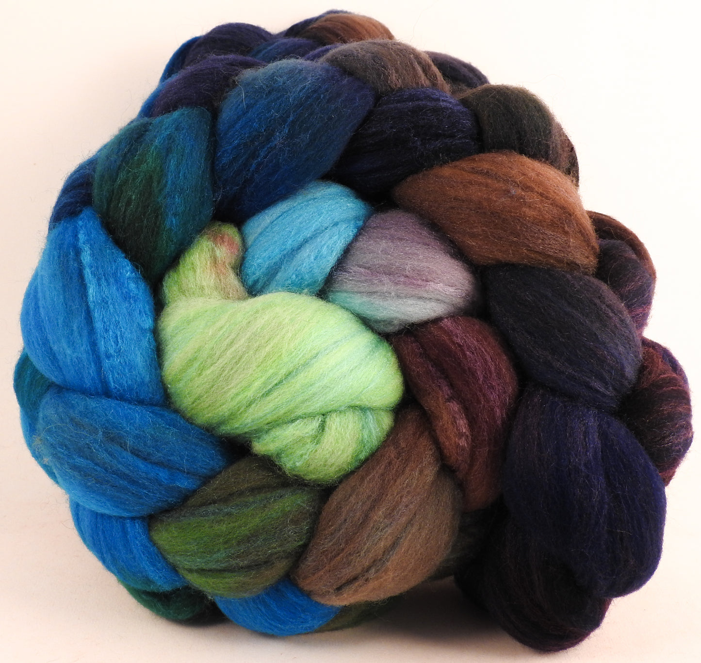 Hand dyed top for spinning - Selkie - Rambouillet /tussah silk (75/25)