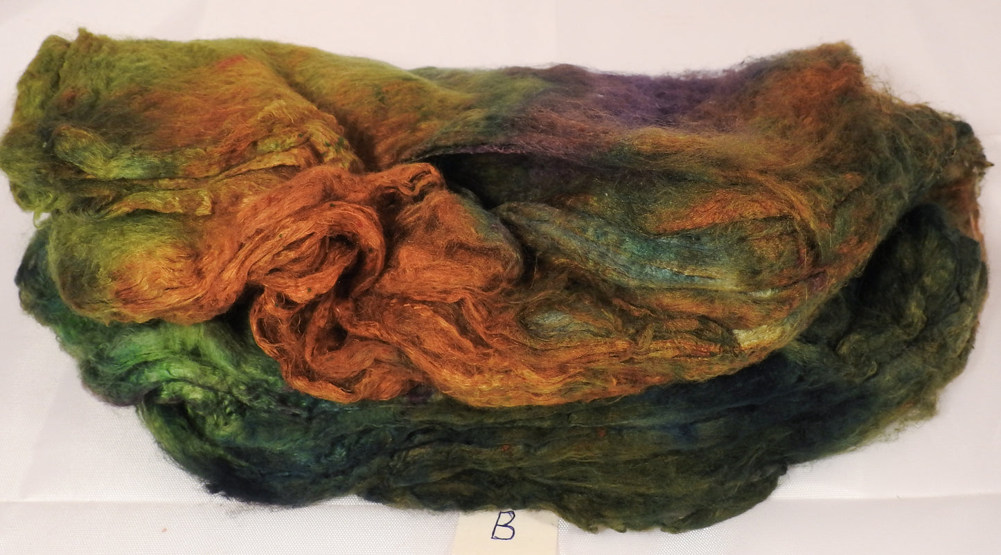Silk Hankies ( Mawata) for Spinning and Felting - Inglenook Fibers