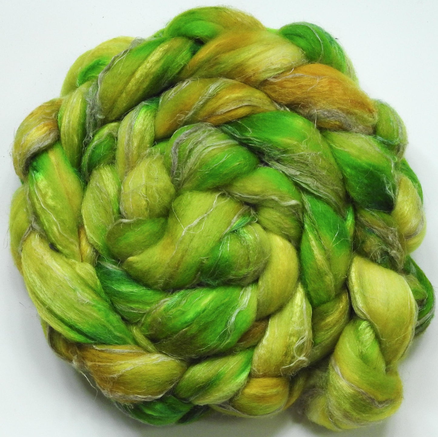 Lime Rickey- Glazed Solid - 5.9 oz.- Merino/ Tussah Silk/ Natural Flax (50/25/25)