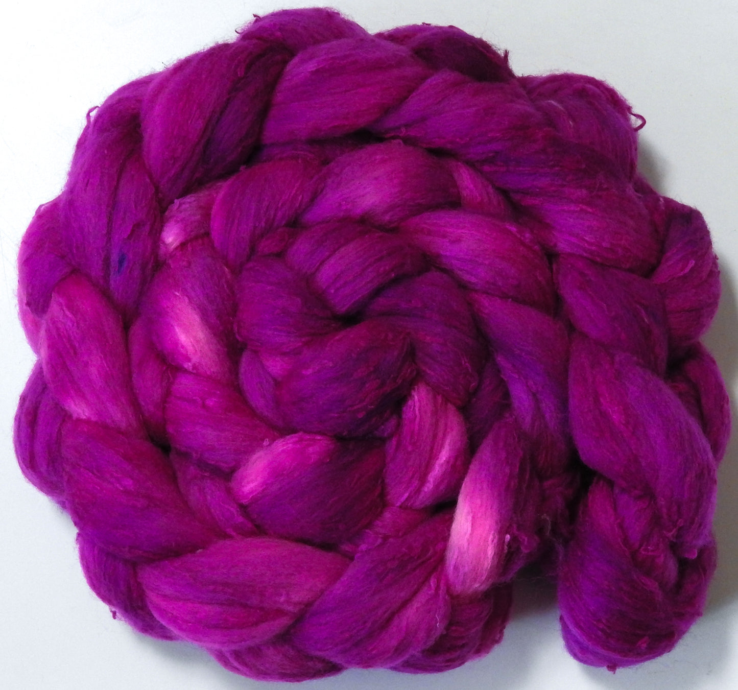Dragonfruit-(5.5 oz)- 25 micron Merino/ Silk Slubs (70/30)
