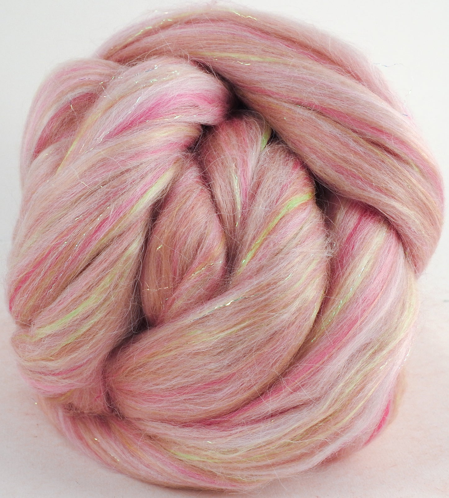 Peace Rose - Merino/ Suri Alpaca /Mulberry Silk/ Pearl Fiber / Icicle Stellina (40/25/15/15/5)