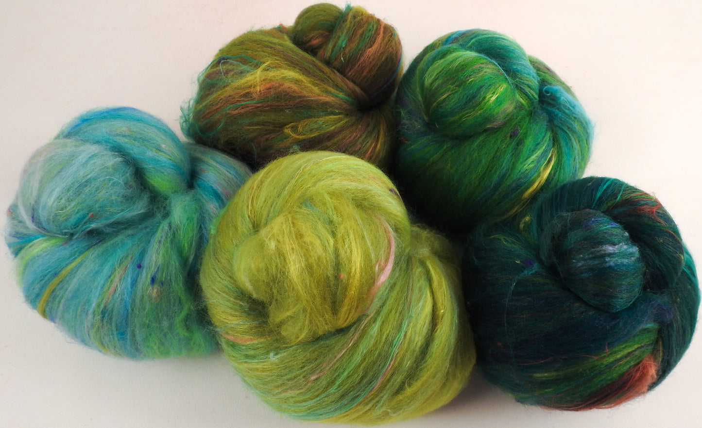 Earth Day - Non-Sparkle Sticklebatts - 30% Bond fleece, merino, polwarth, silk, bamboo, silk noil