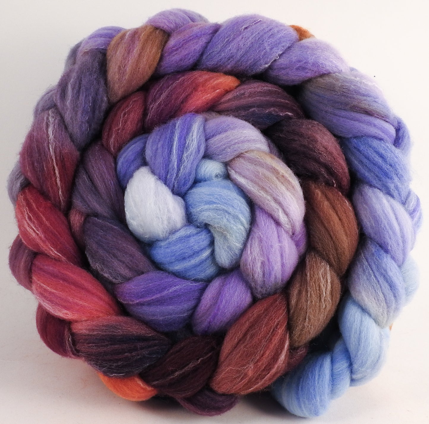 Hand dyed top for spinning -Provence - (5.5 oz.) Targhee/silk/ bamboo (80/10/10)