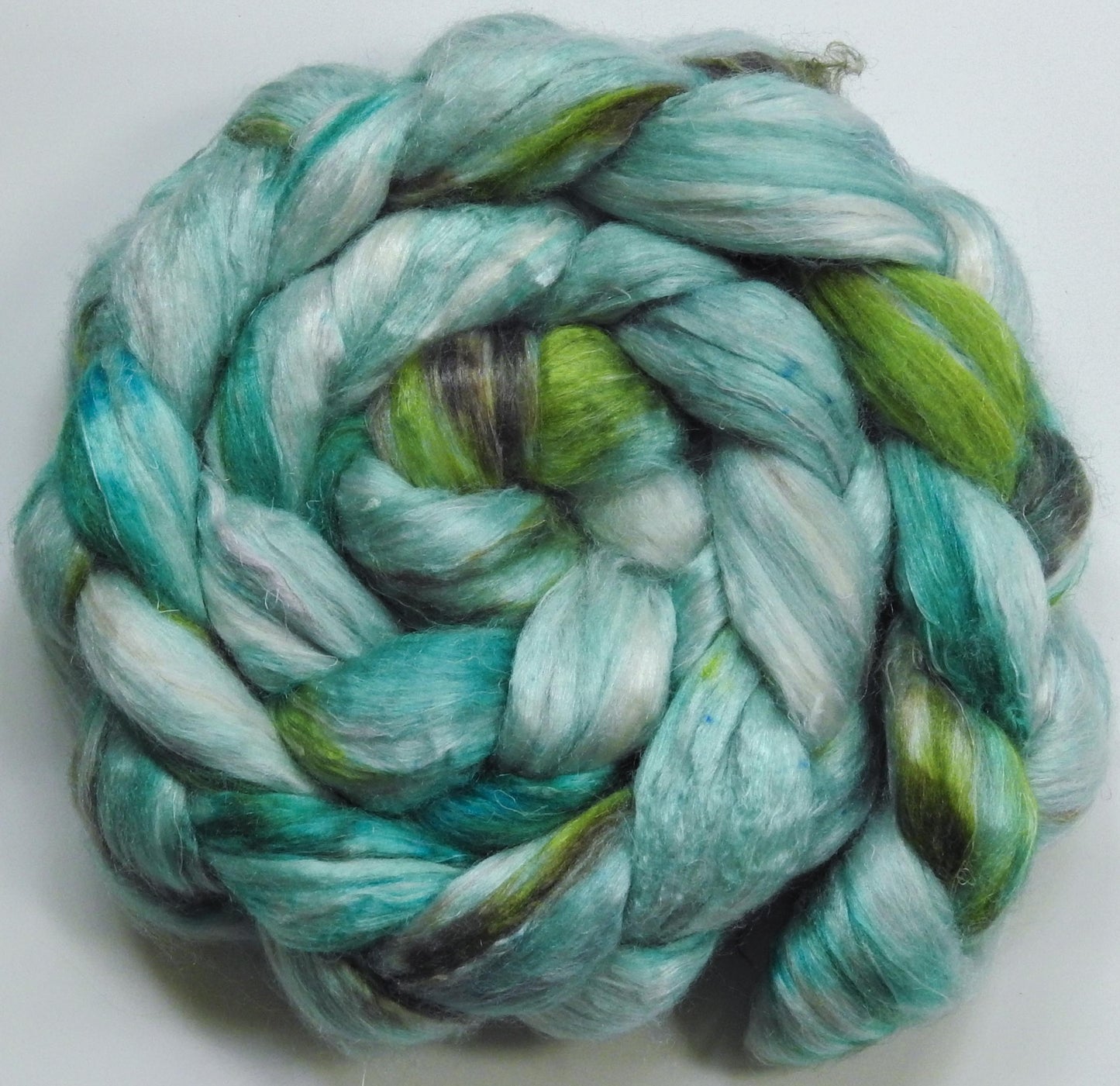 Tailwind (5.8 oz) - Glazed Solid - Tussah Silk / flax roving (65/35)