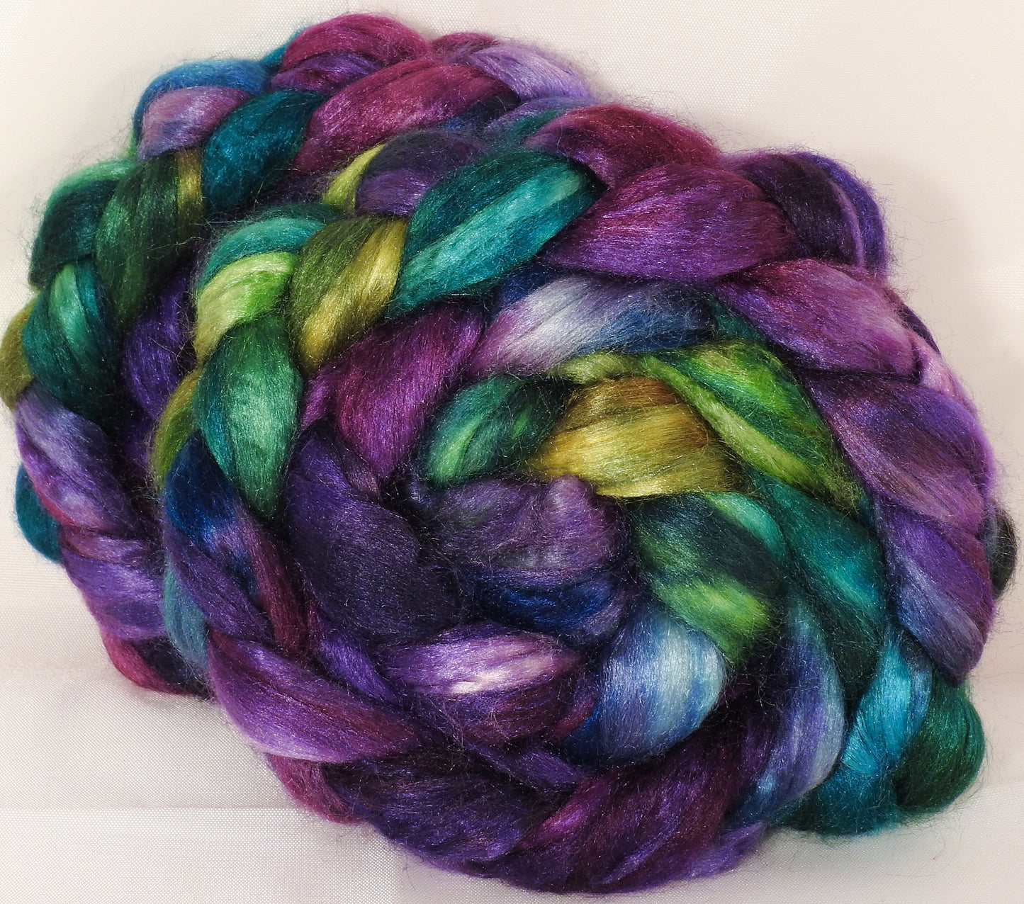 100 % Tussah Silk Top- Mary, Mary Quite Contrary- 3.4 oz. - Inglenook Fibers