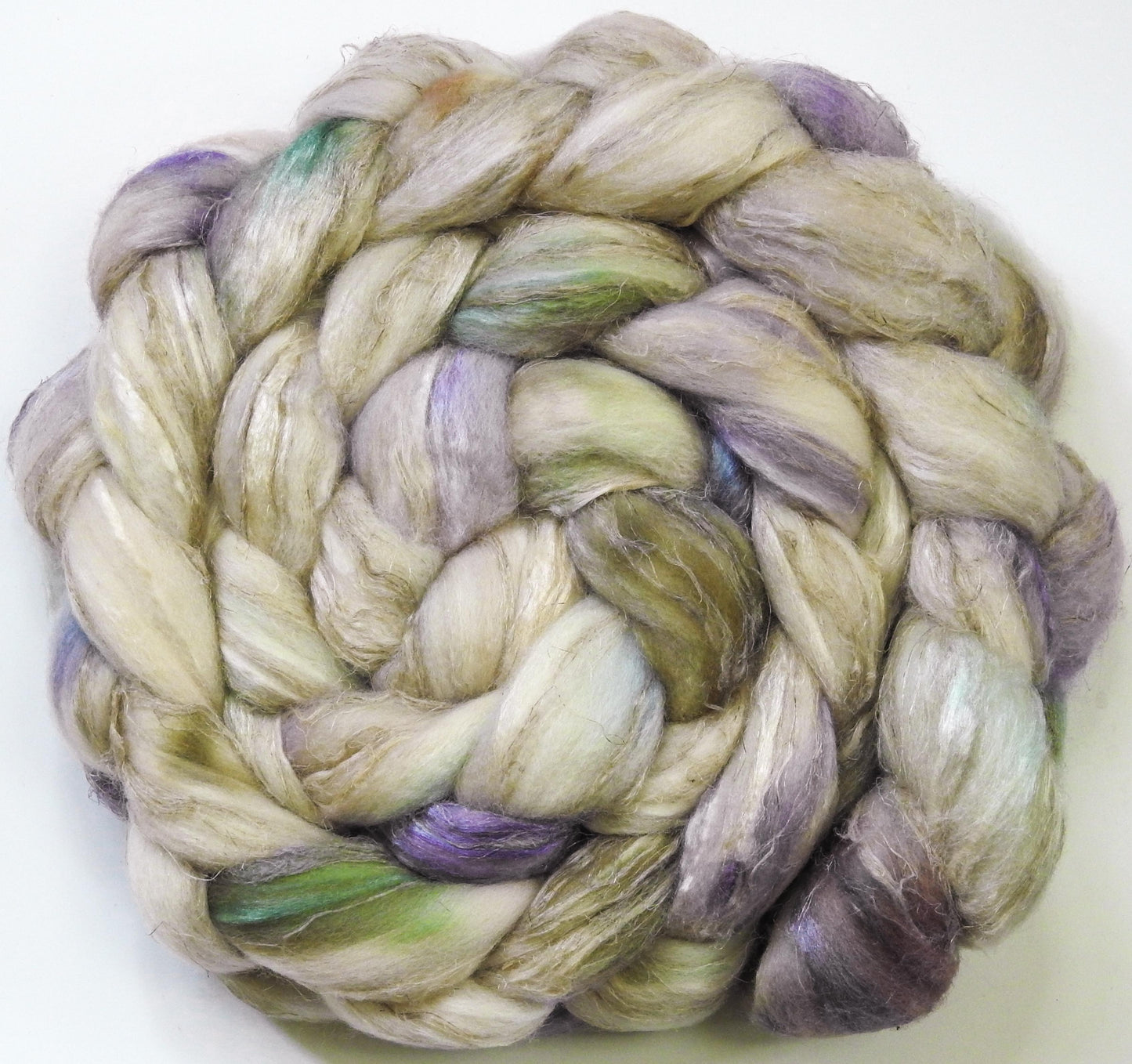 Sand Dollar (5.9 oz)- Glazed Solid - Merino/ Tussah Silk/ Natural Flax (50/25/25)