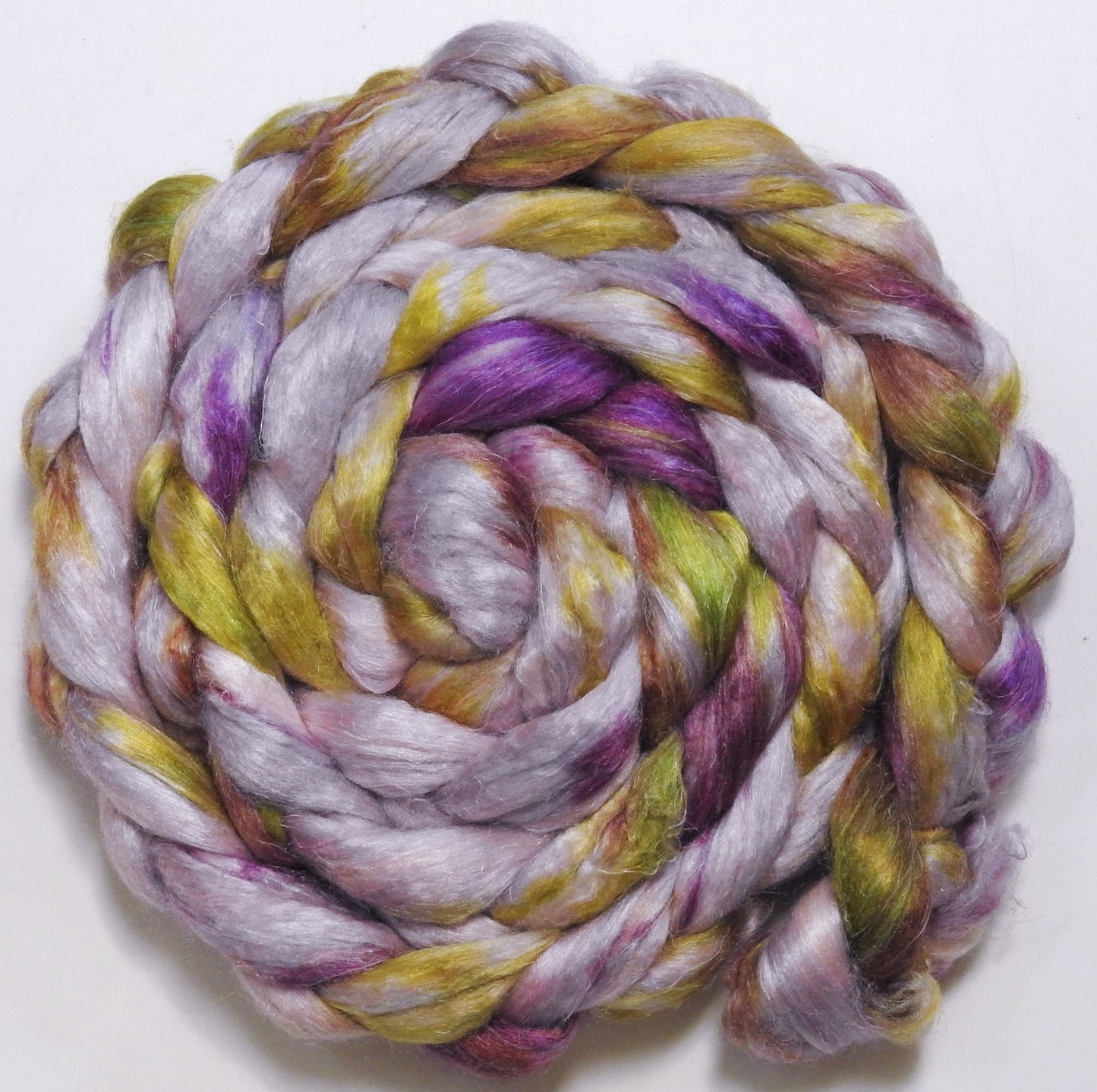 Honeysuckle - Tussah Silk / flax roving (65/35)