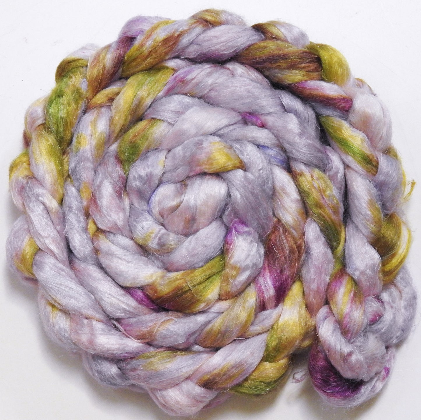 Honeysuckle - Tussah Silk / flax roving (65/35)