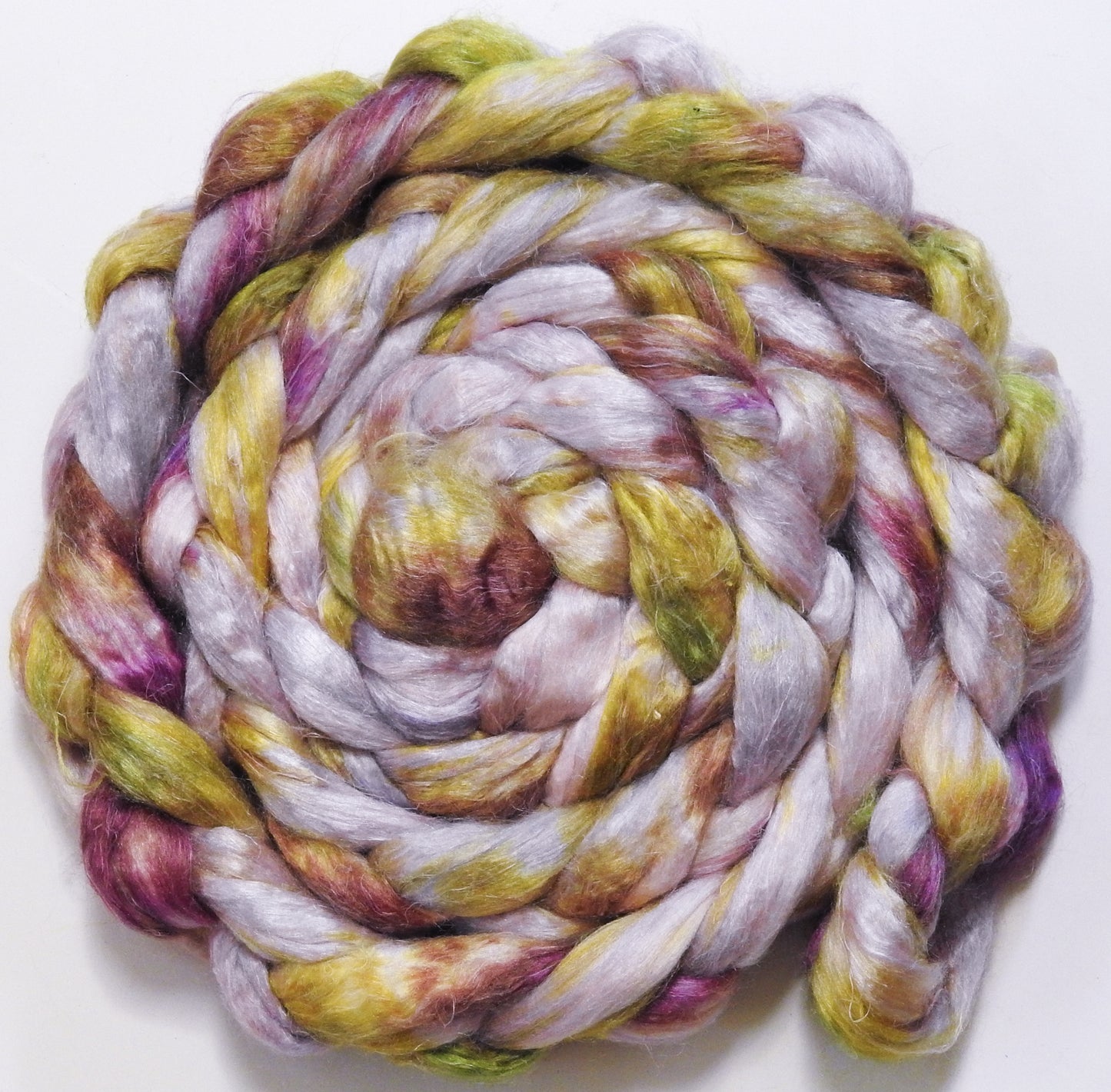 Honeysuckle - Tussah Silk / flax roving (65/35)
