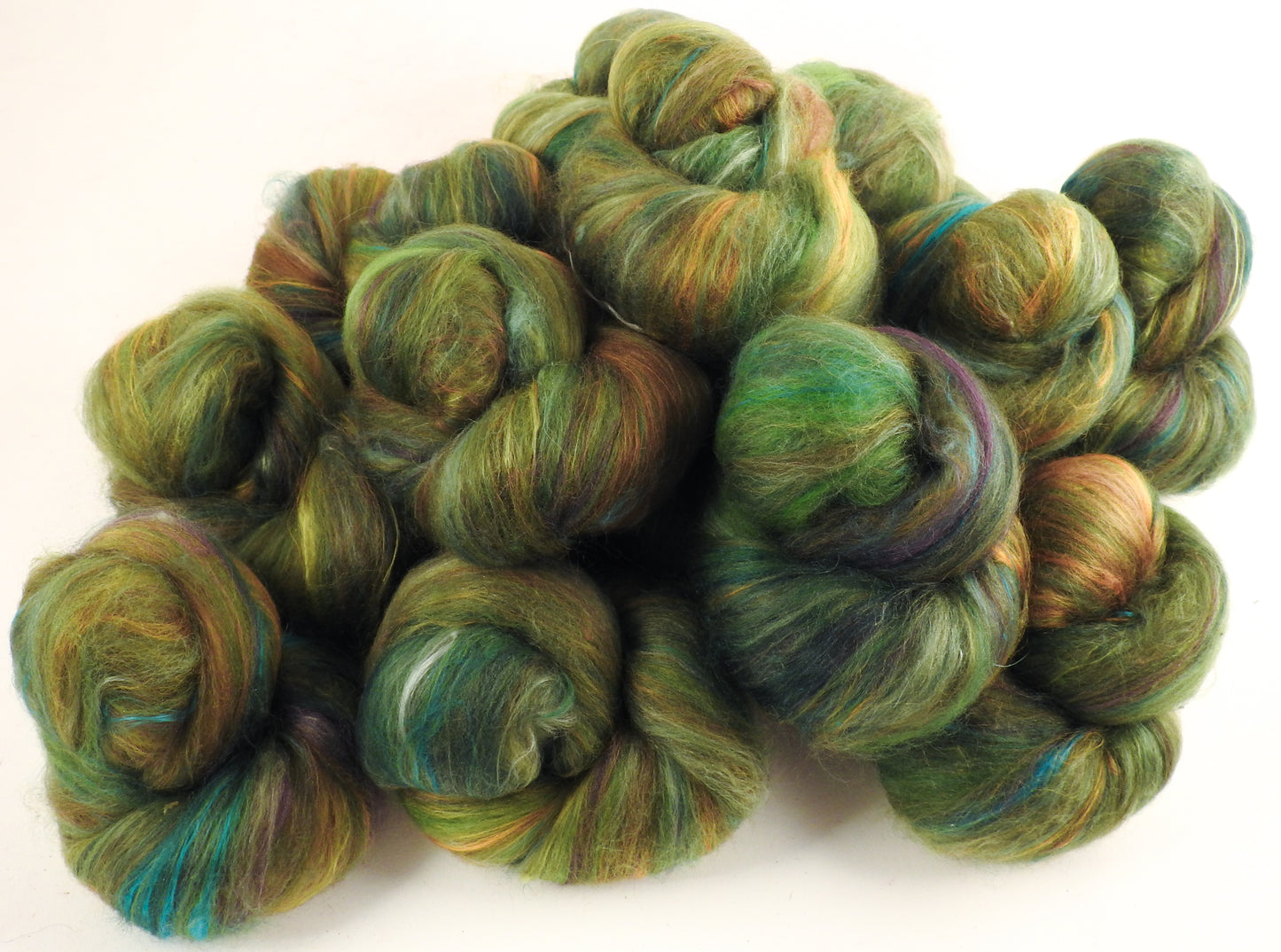 Eat Your Veggies! - Non-Sparkle Sticklebatts (3.8 oz) - YAK, ANGORA, merino, silk, polwarth, silk, bamboo