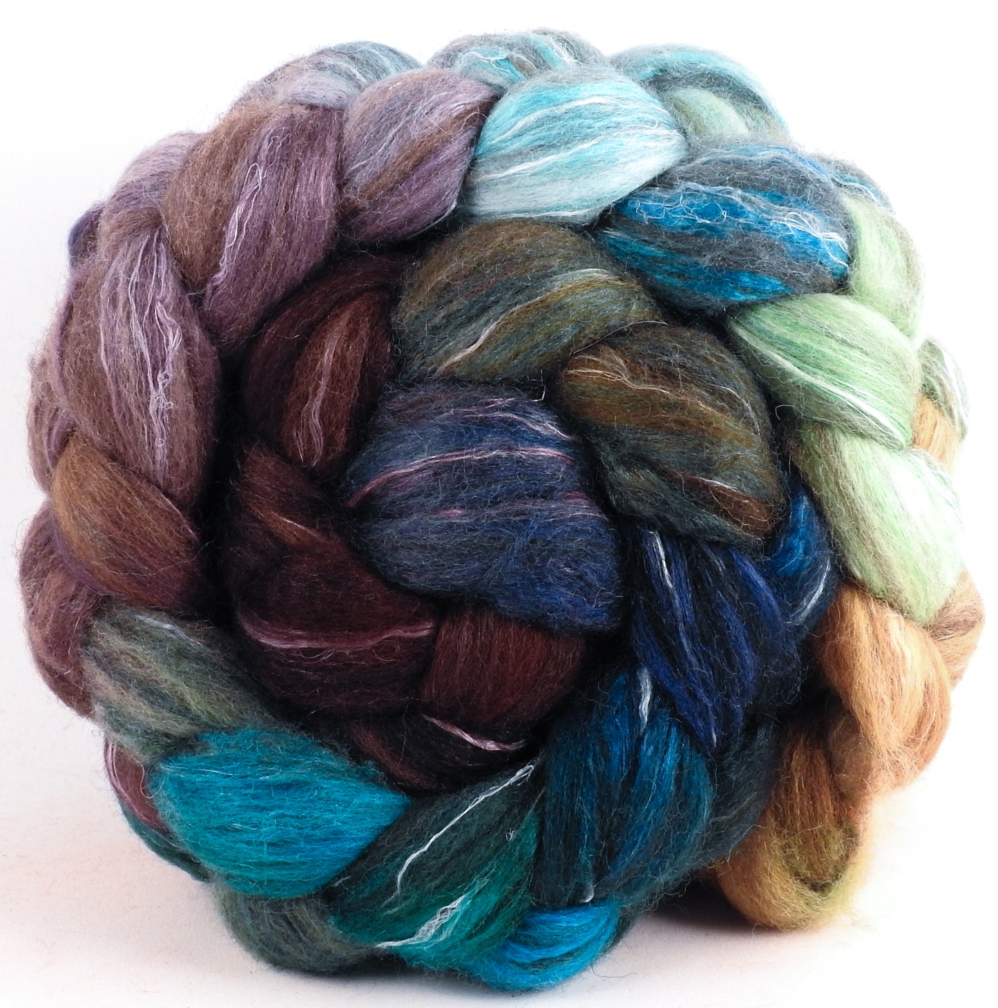 Batt in a Braid #32 - Selkie - Manx Loaghtan/ Wht Bfl / Tussah Silk/ Flax( 30/30/30/10)