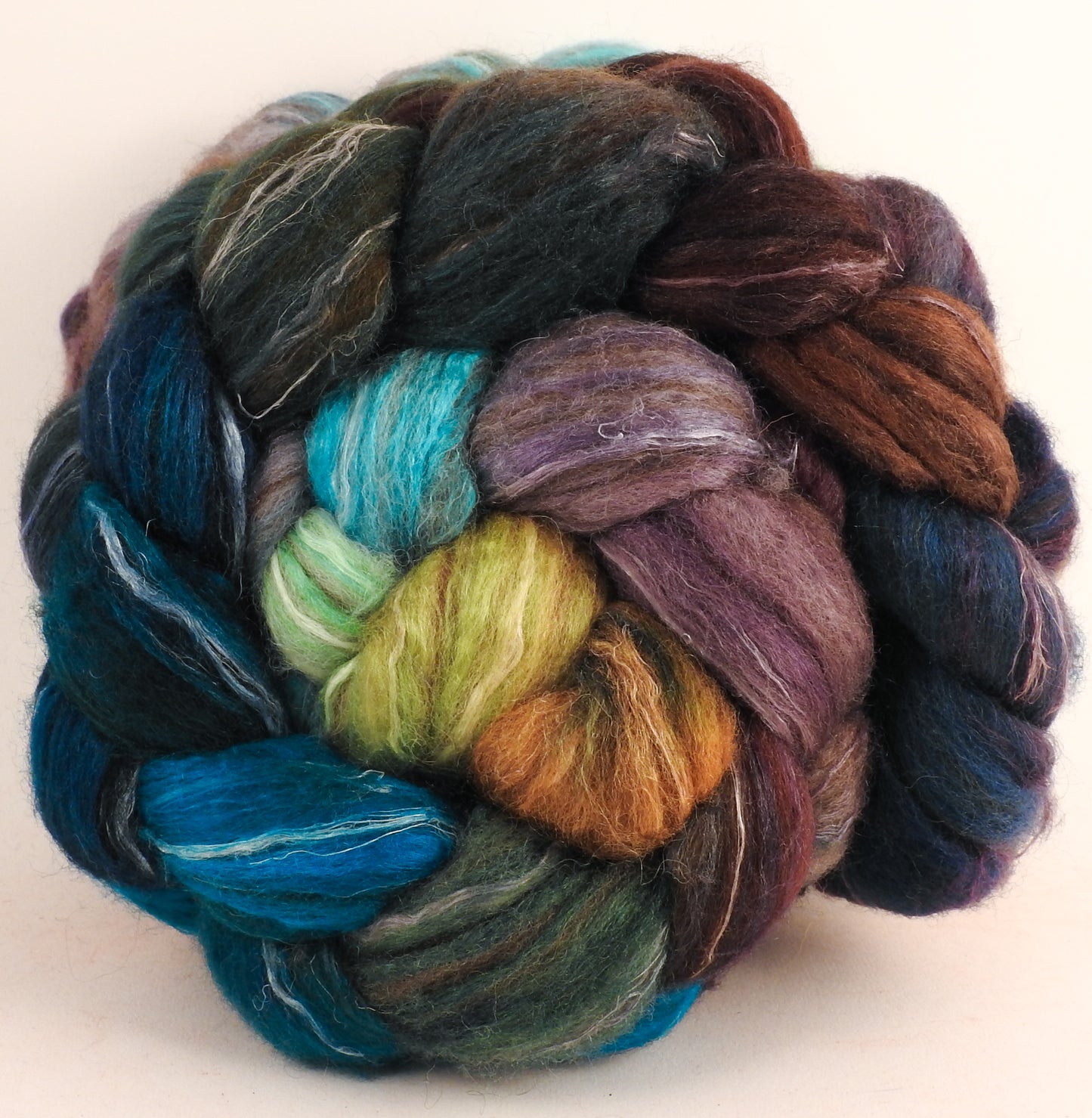 Batt in a Braid #32 - Selkie - Manx Loaghtan/ Wht Bfl / Tussah Silk/ Flax( 30/30/30/10)