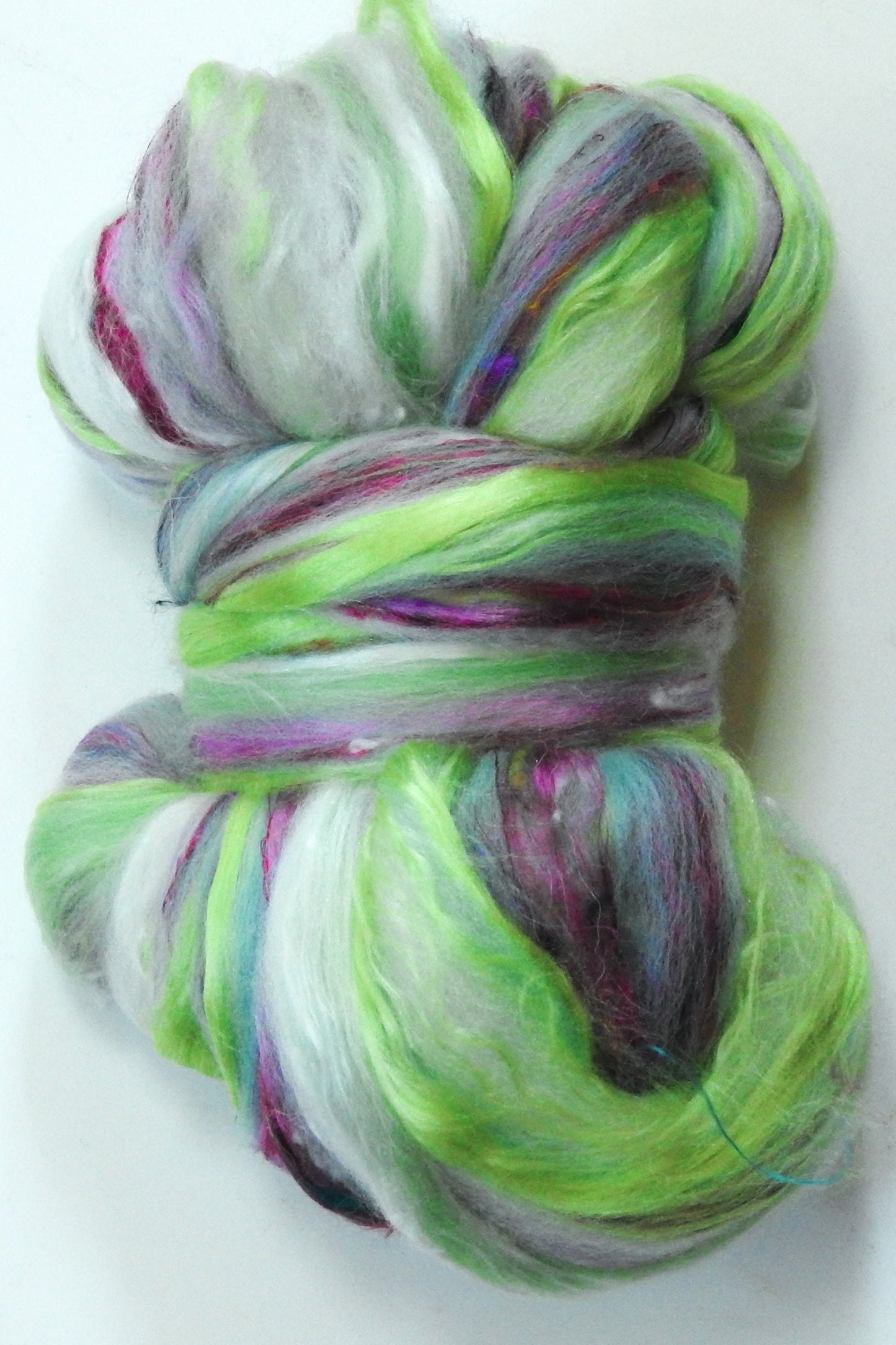 Luna Moth - Lepidoptery Blends - Merino/ Mulberry Silk/ Sari Silk/ Tweed Blend/ Bamboo (40/25/15/10/10)