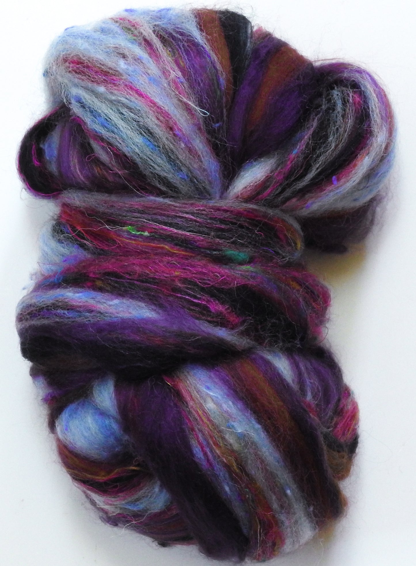 Mourning Cloak Butterfly - Lepidoptery Blends - Merino/ Mulberry Silk/ Sari Silk/ Tweed Blend/ Bamboo (40/25/15/10/10)