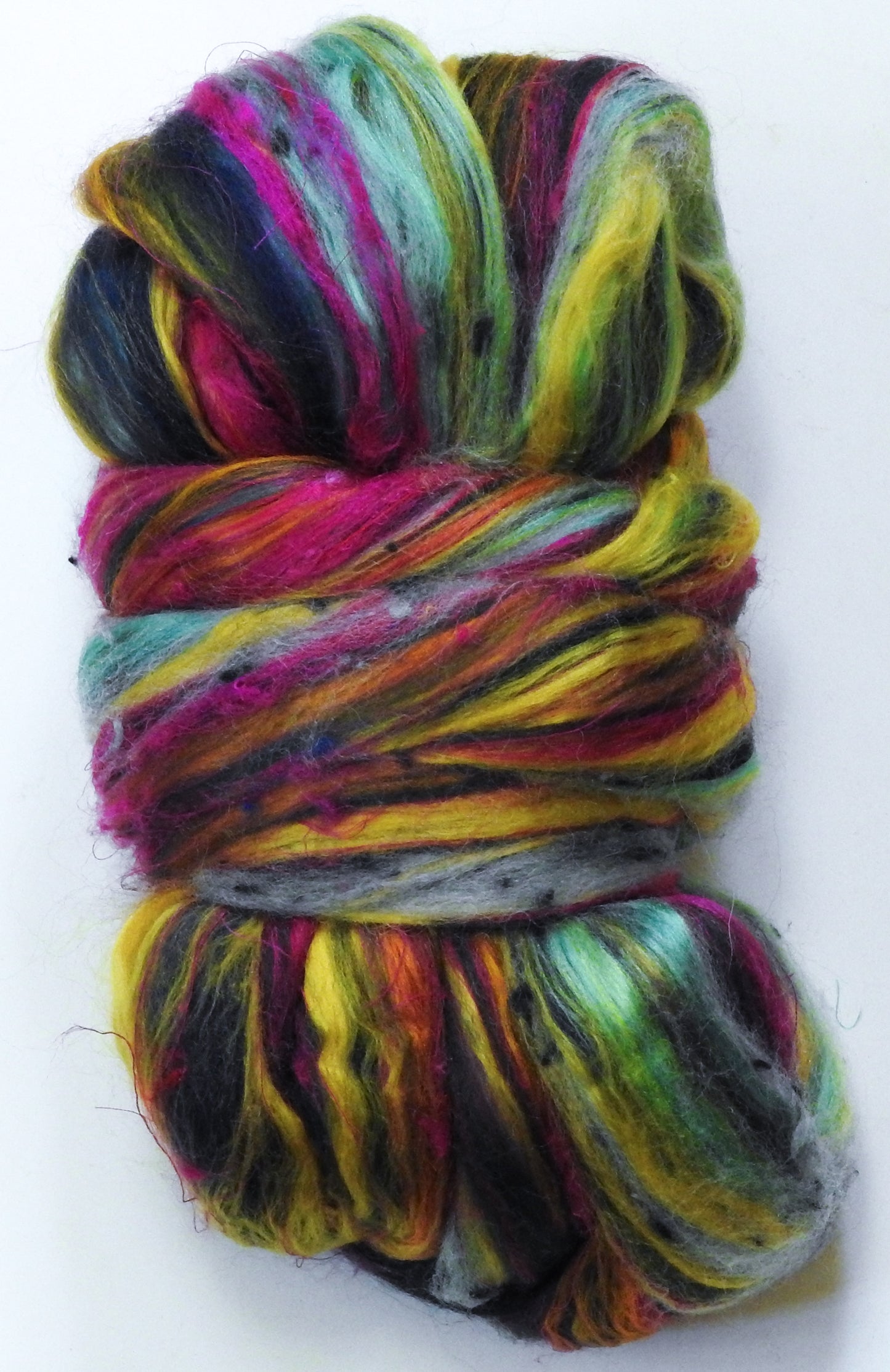 Sunset Madagascar Butterfly - Lepidoptery Blends - Merino/ Mulberry Silk/ Sari Silk/ Tweed Blend/ Bamboo (40/25/15/10/10)