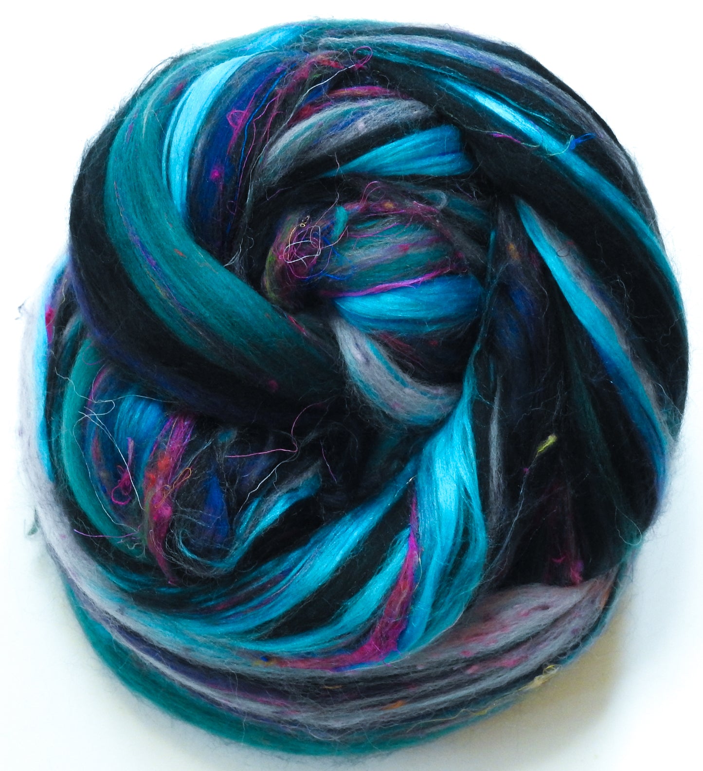 Pink Spotted Cattleheart Butterfly - Lepidoptery Blends - Merino/ Mulberry Silk/ Sari Silk/ Tweed Blend/ Bamboo (40/25/15/10/10)