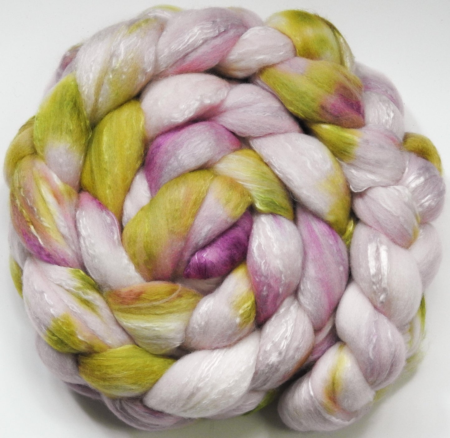 Honeysuckle - Glazed Solid - Organic Polwarth / silk (80/20)