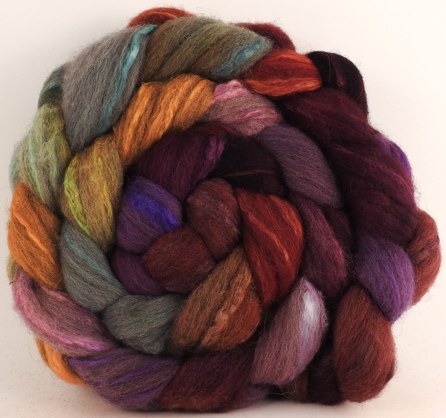 Grey Shetland/ Tussah Silk (70/30) - Red Queen - (5.7 oz)