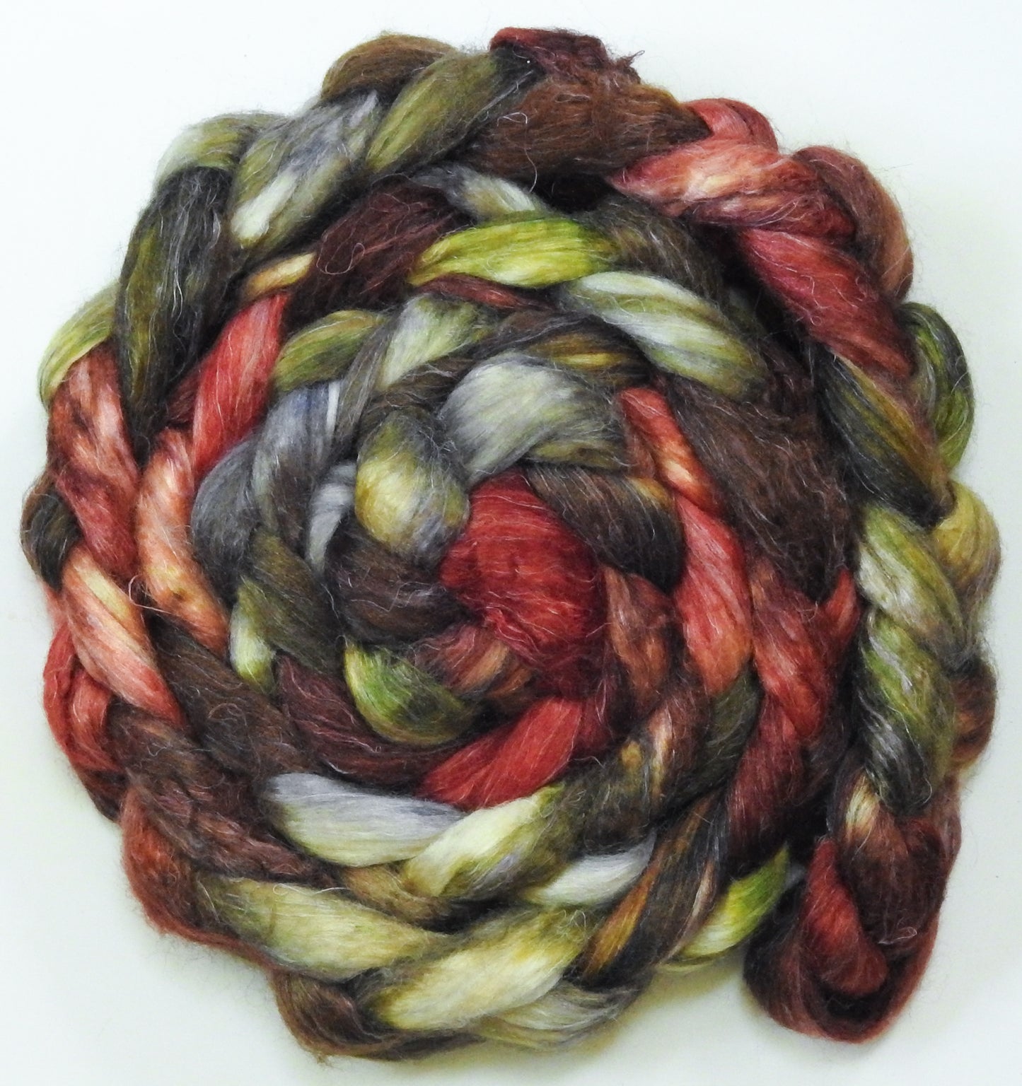 Tumnus-(5.3 oz.) Tussah Silk / flax roving