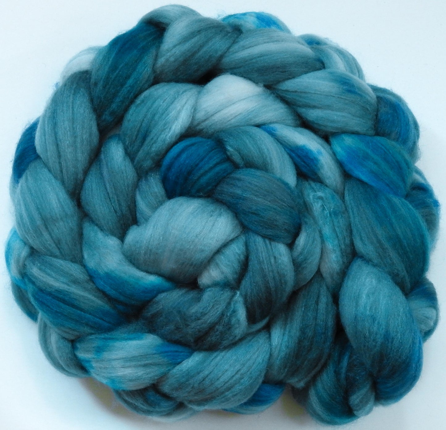 Stellar -Glazed Solid- Batt in a Braid #35 - Sw Merino (18.5 mic) /Merino (18.5 mic) / Tussah Silk (40/40/20)