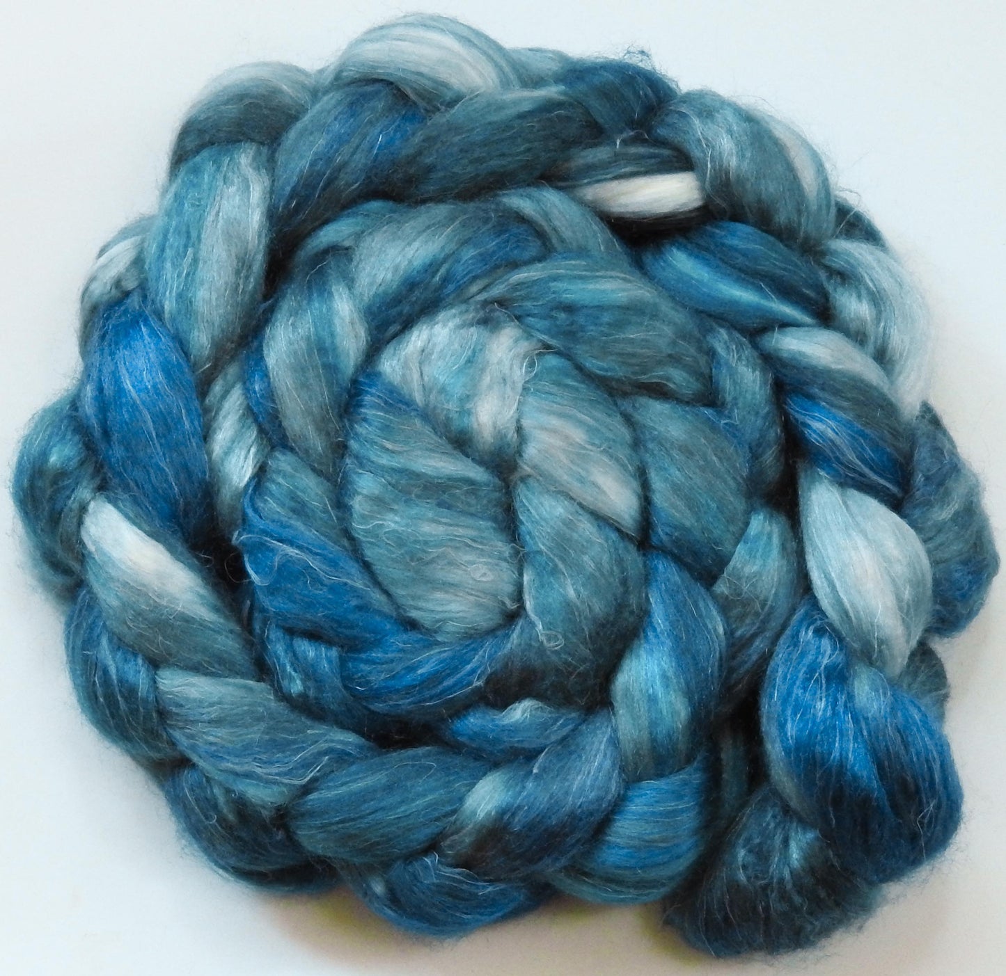 Stellar (6 oz) -Glazed Solid- Tussah Silk / flax roving (65/35)