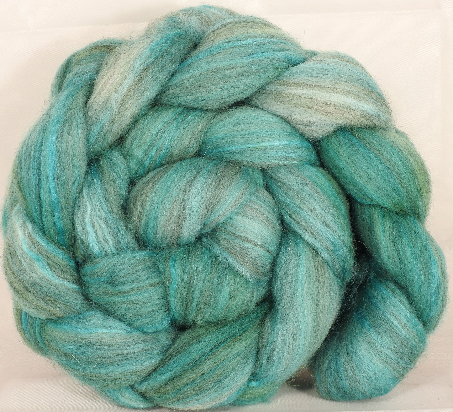 Mixed UK Bfl/ Tussah Silk (75/25) - Robin's Egg - (5 oz.) - Inglenook Fibers
