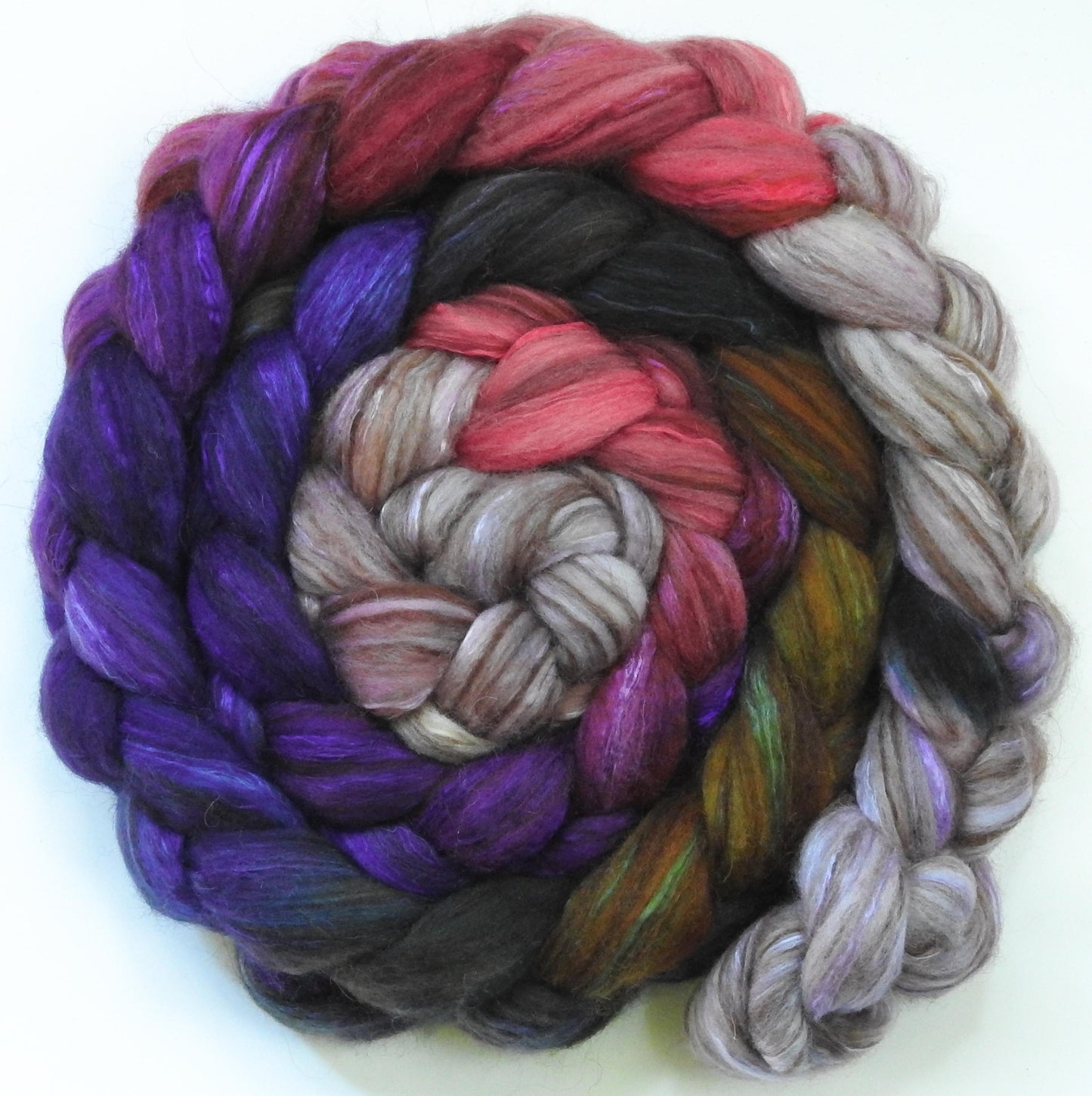 Cherry Blossoms @ Night (6 oz)- 18.5 mic merino/ camel/ brown alpaca/ mulberry silk/ (40/20/20/20)