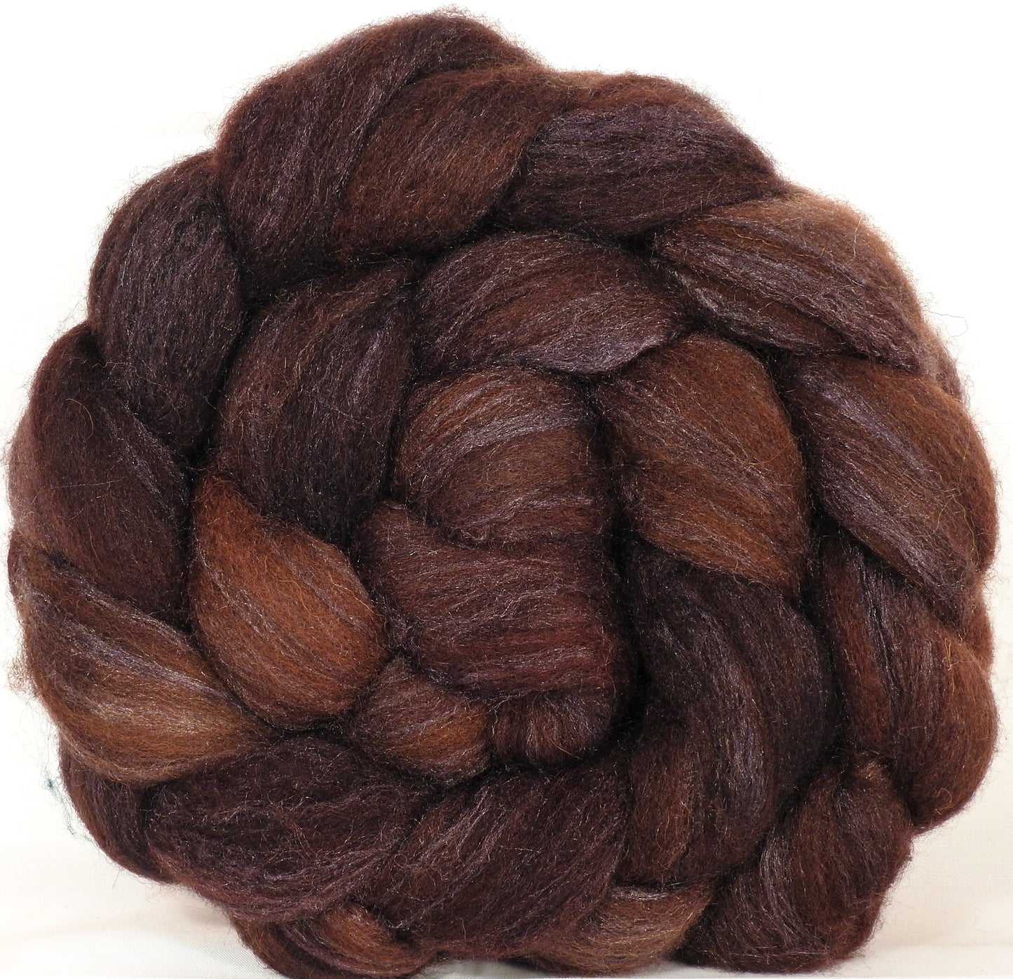 RESERVED for Shannyn - Mixed UK Bfl/ Tussah Silk (75/25) - Walnut - 5.2 oz. - Inglenook Fibers