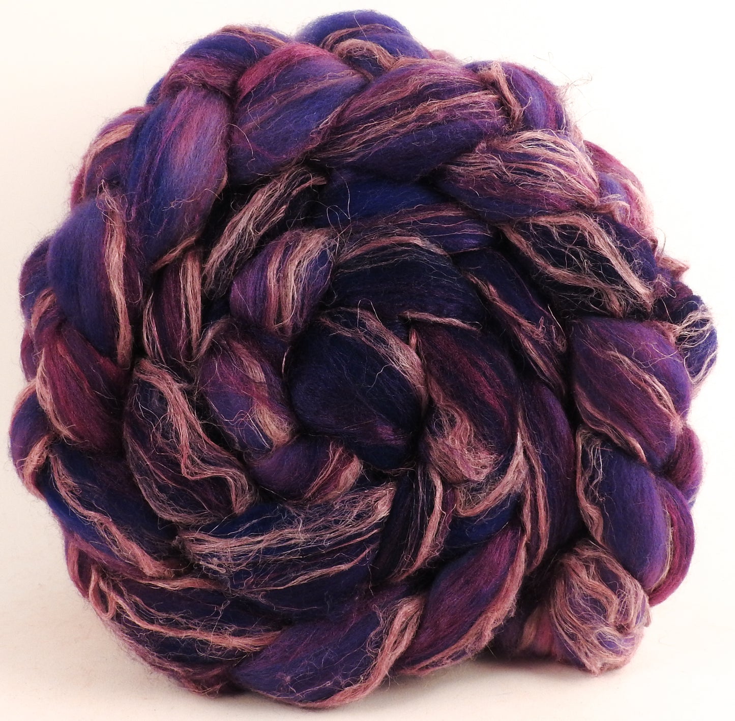 Merino/ Tussah Silk/ Natural Flax (50/25/25) -Damson Plum- (5.8 oz.)