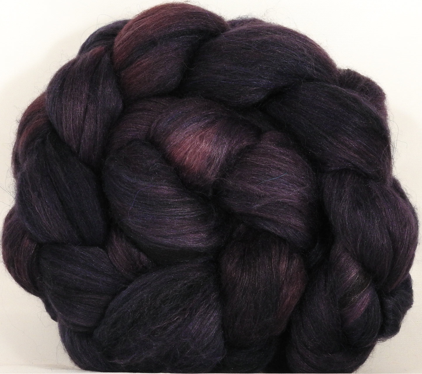 Batt in a Braid #40 - Banshee - YAK / Baby Alpaca / Mulberry silk/ Merino (18 mic)(30/30/30/10) - Inglenook Fibers