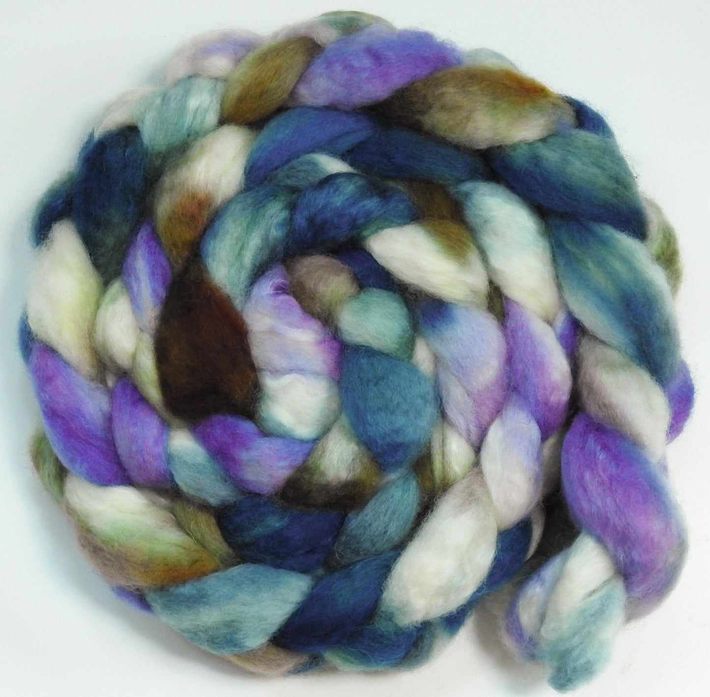 Oysters - (6.1 oz)-Glazed Solid- Blue-faced Leicester/ Mohair (70/30)