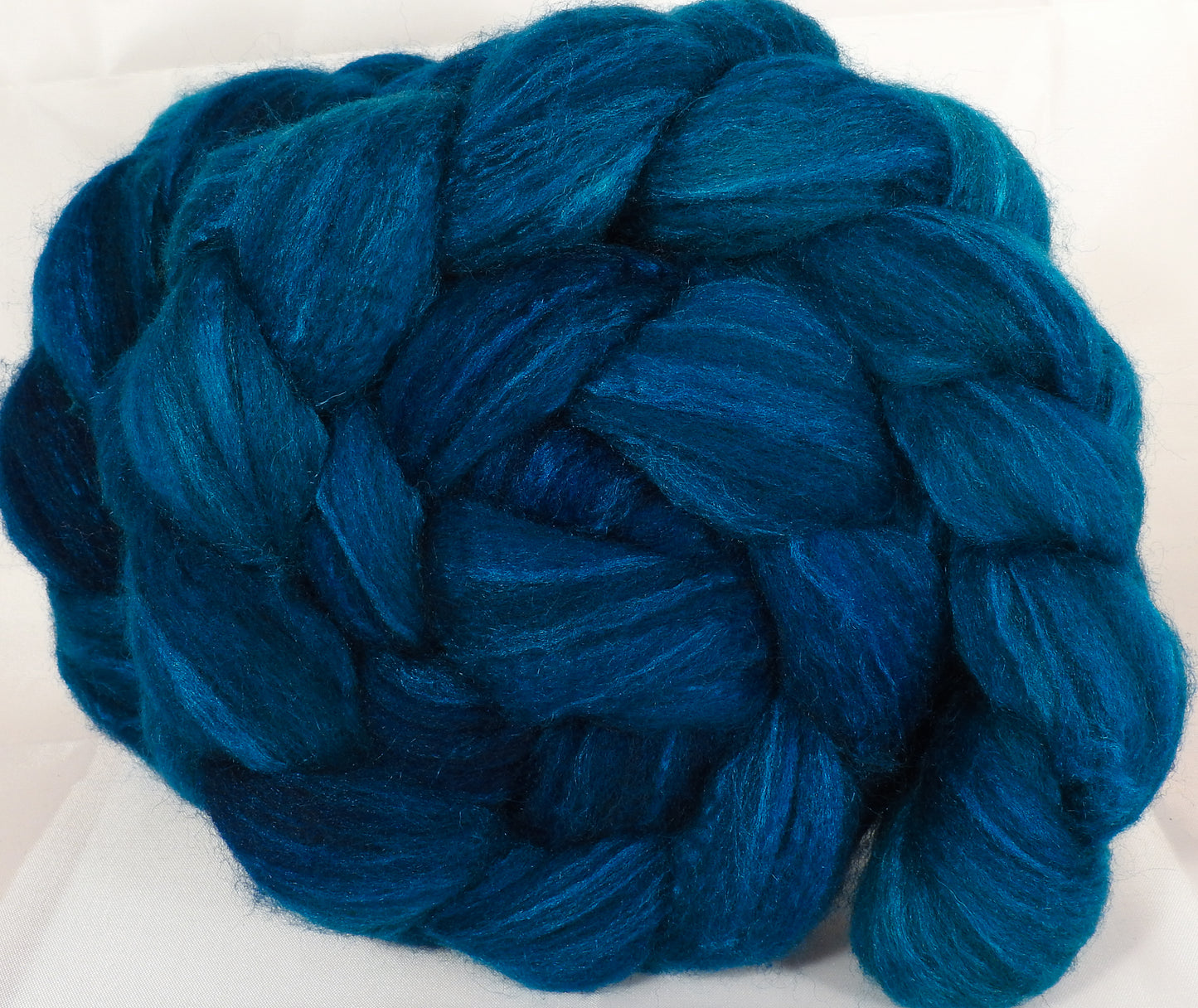 Mixed UK Bfl/ Tussah Silk (75/25) - Cobalt - (5 oz.) - Inglenook Fibers