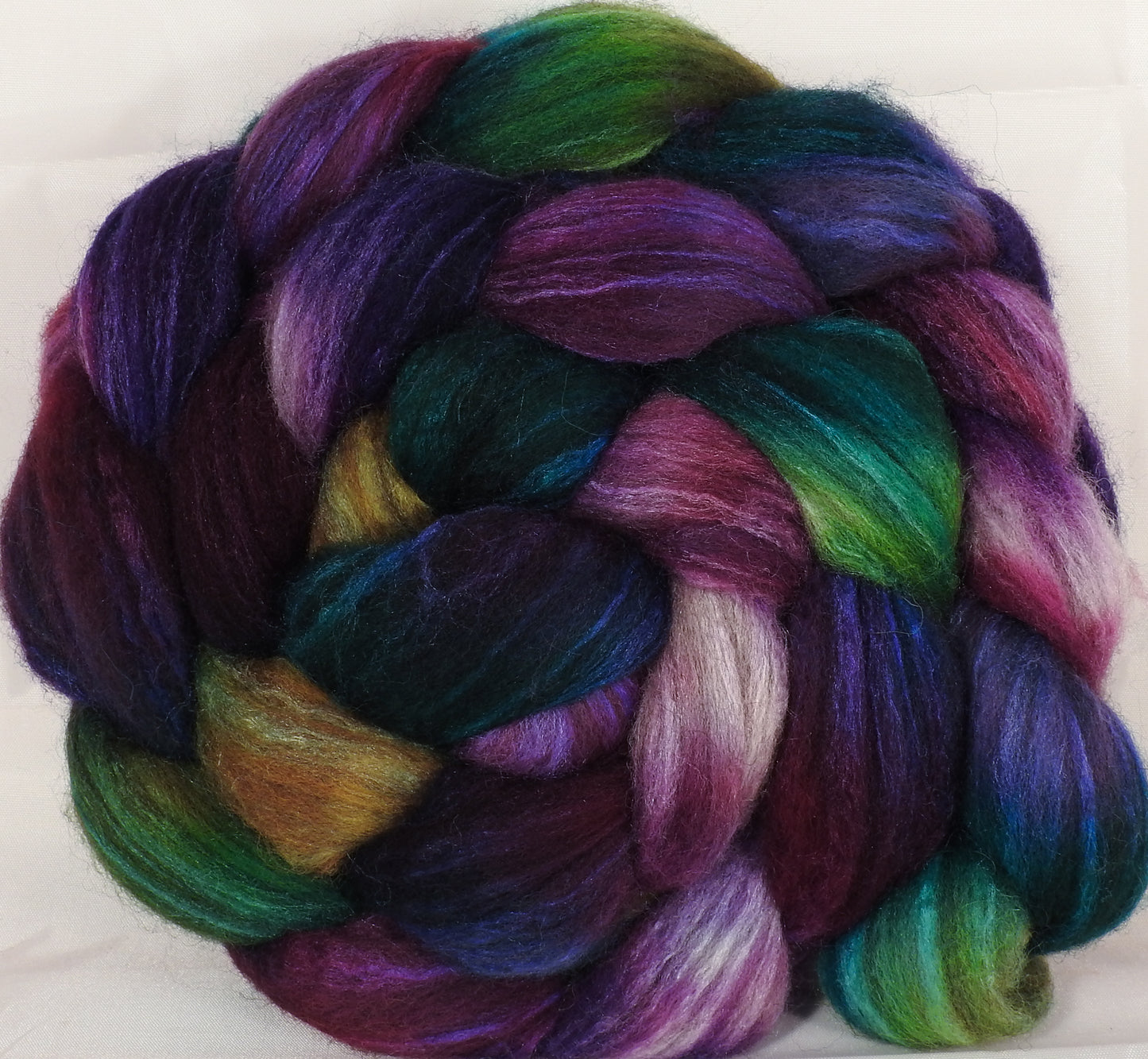 Mixed UK Bfl/ Tussah Silk (75/25) -Mary, Mary , Quite Contrary - 6.2 oz. - Inglenook Fibers