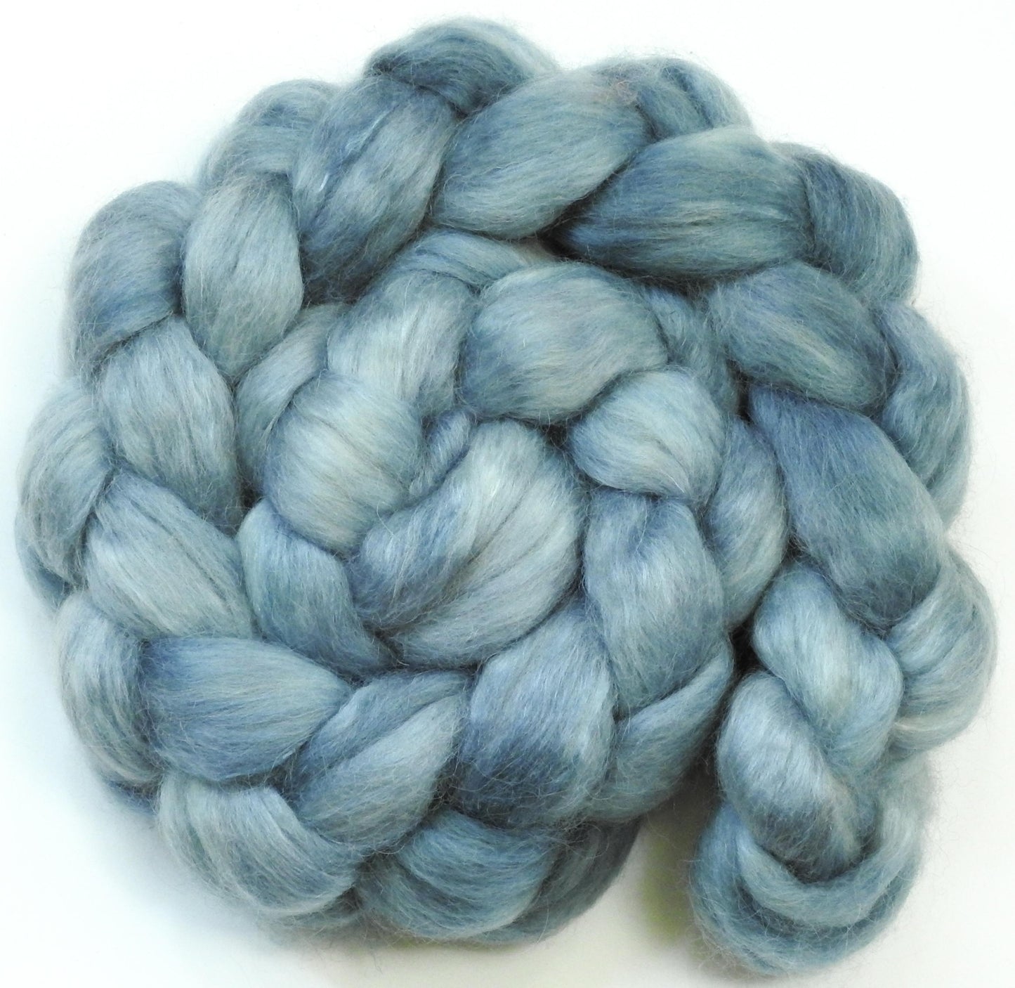 Mithril (5.8 oz) - Batt in a Braid #52- Wensleydale/ Mulberry silk/ Polwarth (60/25/15)