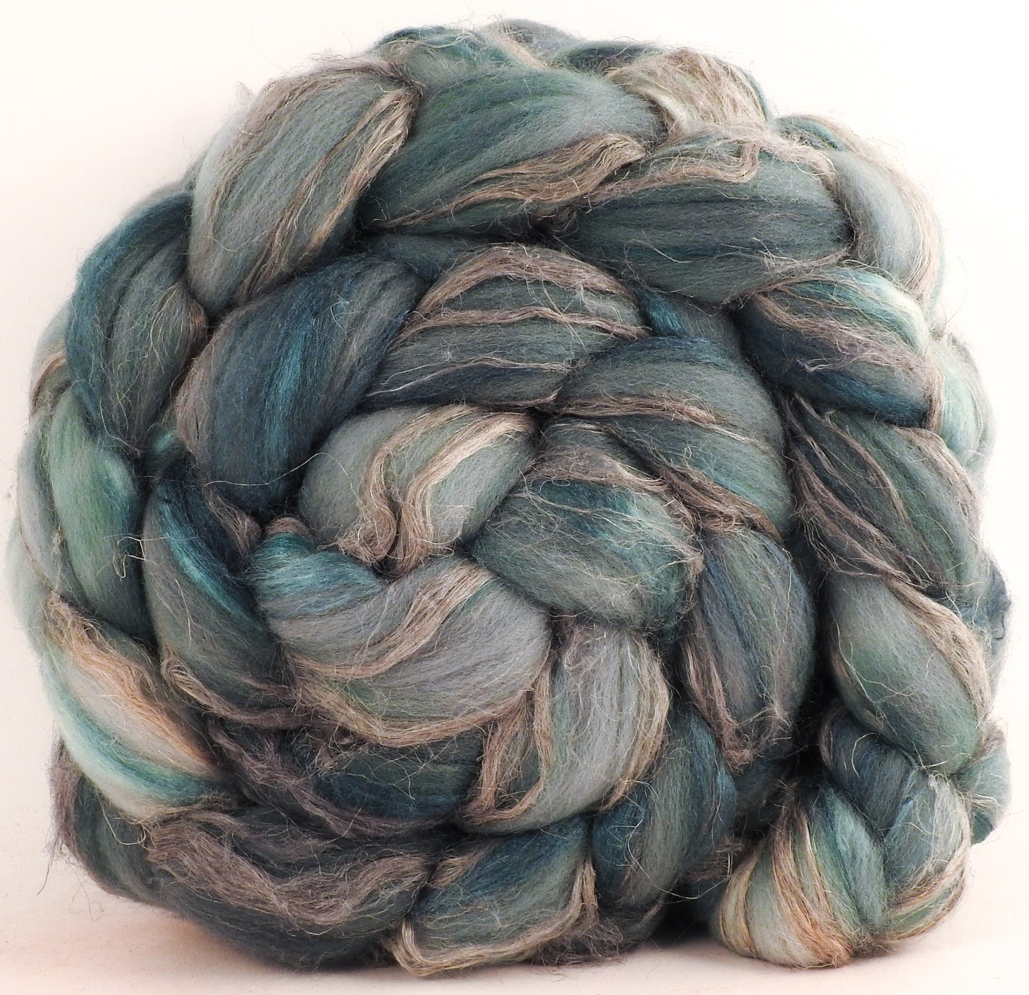 Merino/ Tussah Silk/ Natural Flax (50/25/25) -Slate