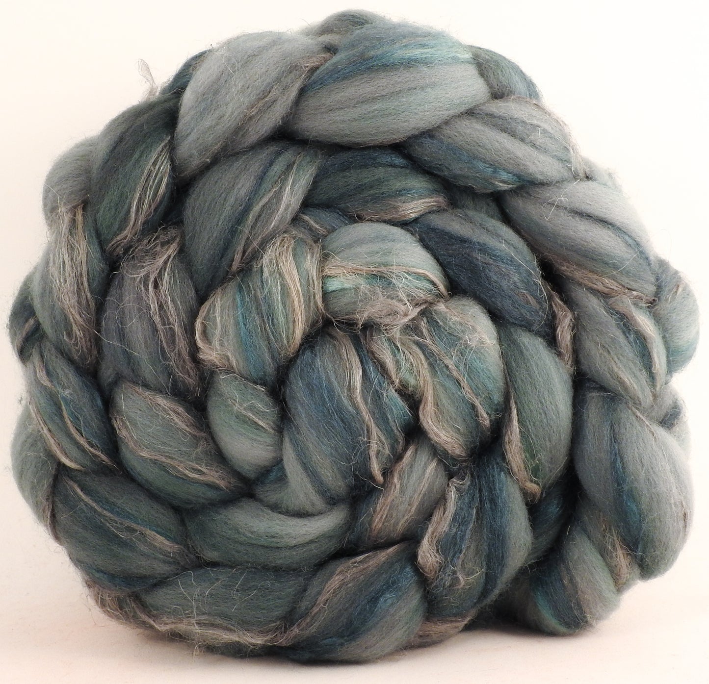 Merino/ Tussah Silk/ Natural Flax (50/25/25) -Slate