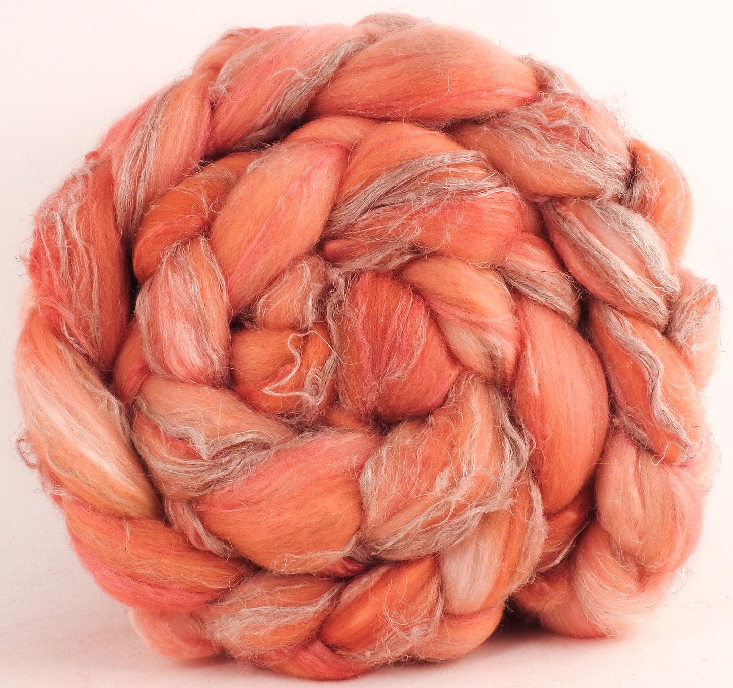 Merino/ Tussah Silk/ Natural Flax (50/25/25) - Begonia- 6 oz.