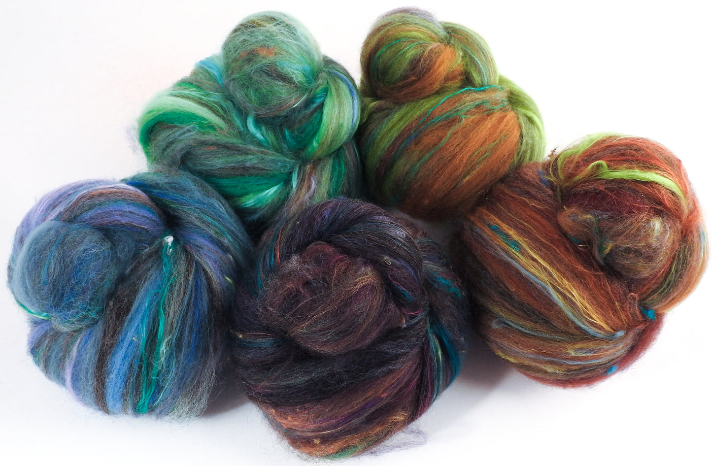 DL Non-Sparkle (4 oz) - 30% Bond fleece, merino, polwarth, corriedale, silk bamboo, silk noil