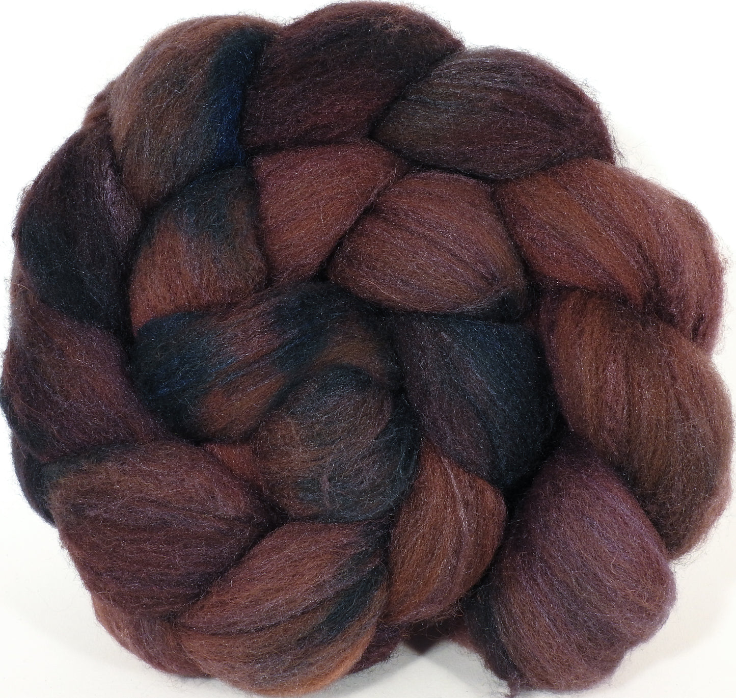 British Southdown/ tussah top (65/ 35) - Balsamic - Inglenook Fibers