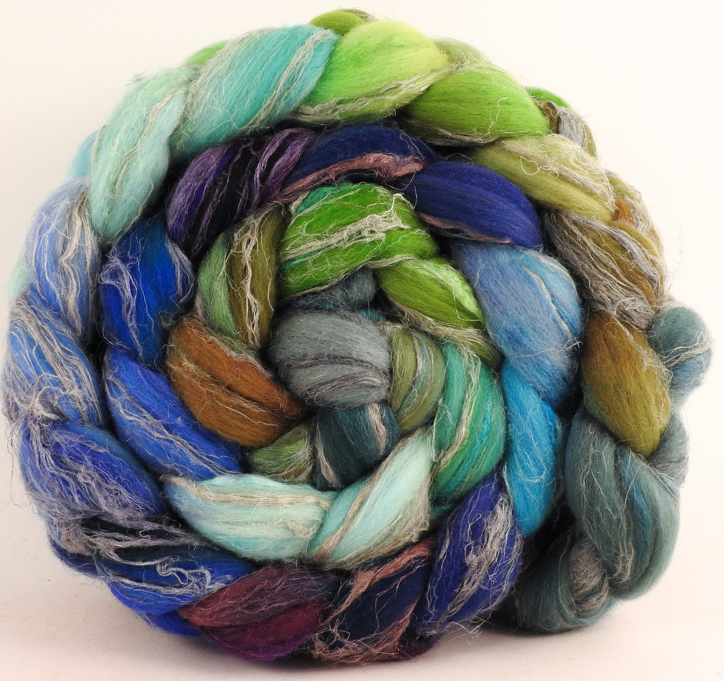 Merino/Tussah Silk/ Natural Flax (50/25/25) - Water Pixie - 5.5 oz.