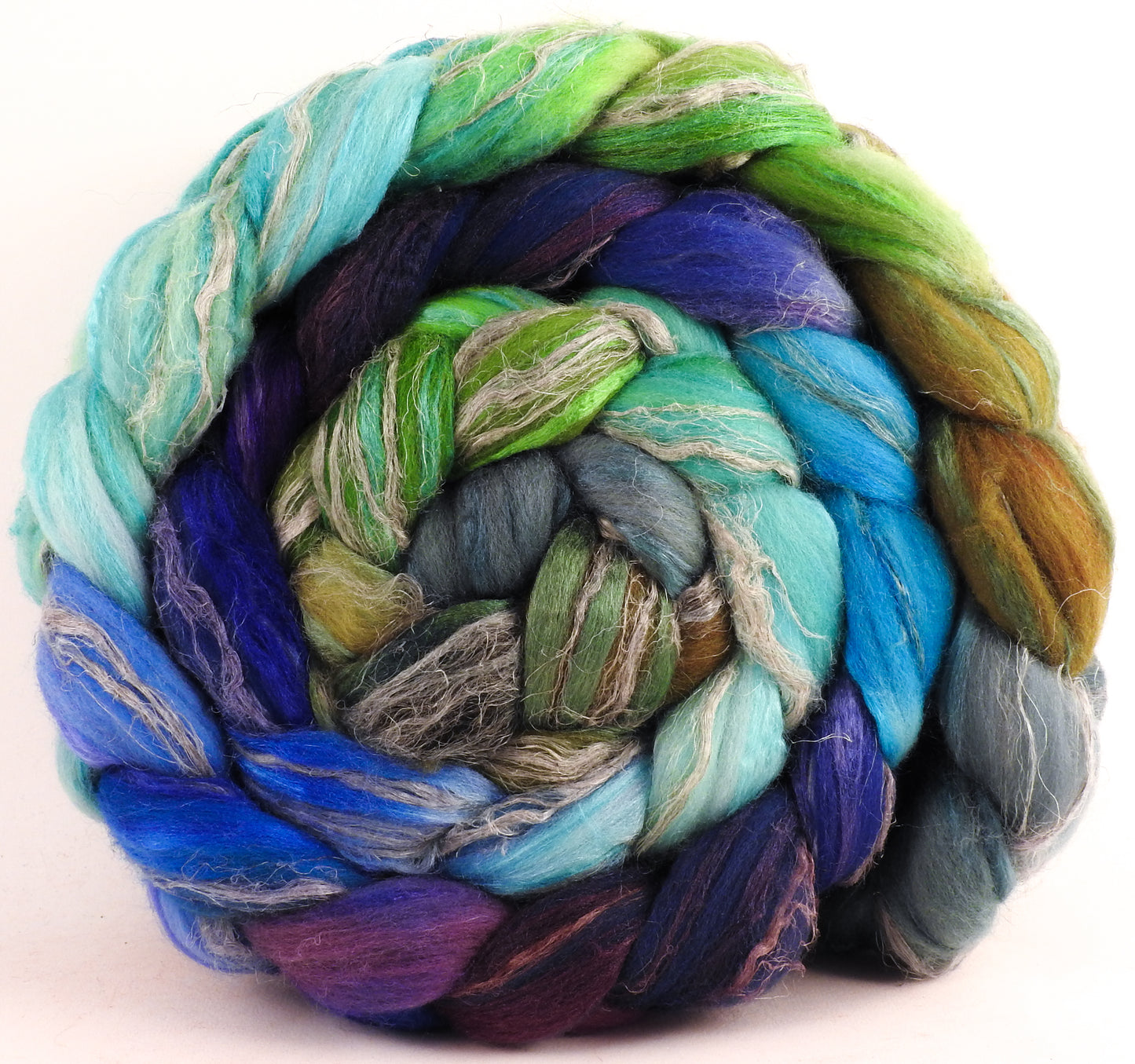 Merino/Tussah Silk/ Natural Flax (50/25/25) - Water Pixie - 5.5 oz.