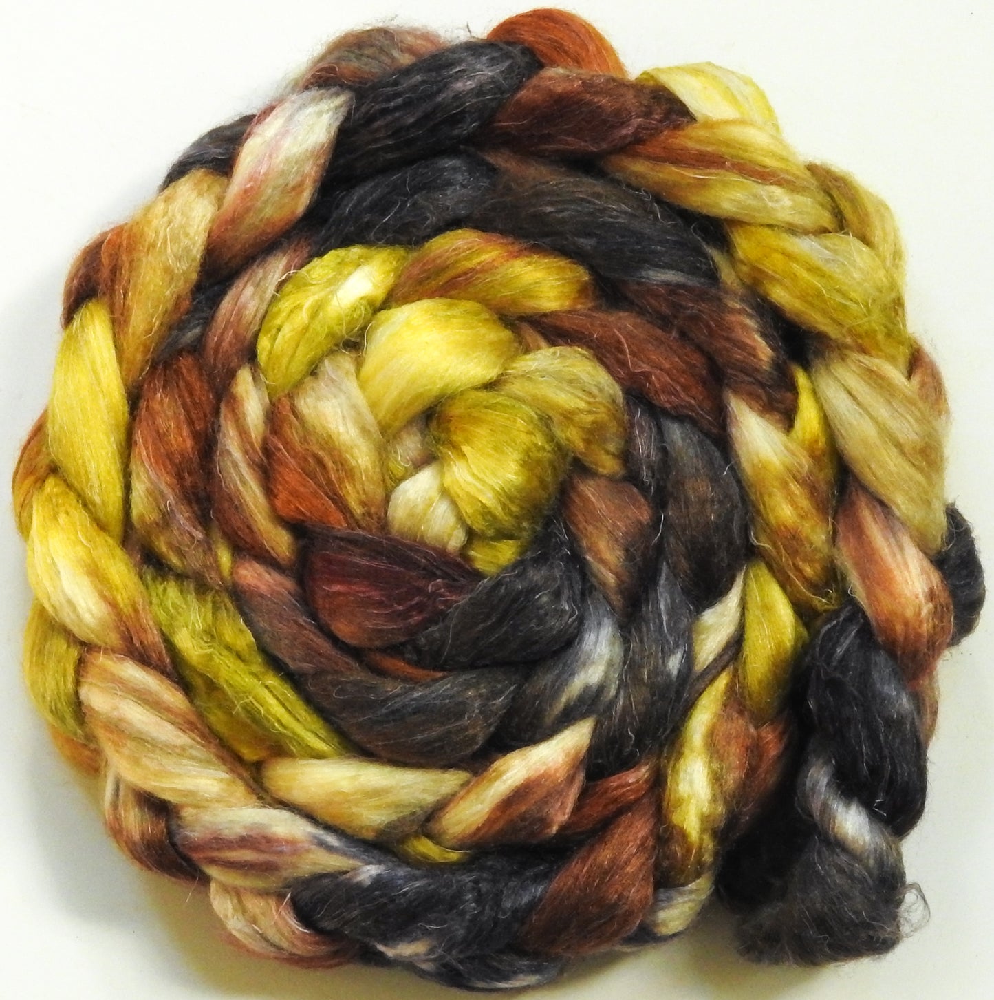 Beechnut-(5.3 oz.)Tussah Silk / flax roving -(65/35)