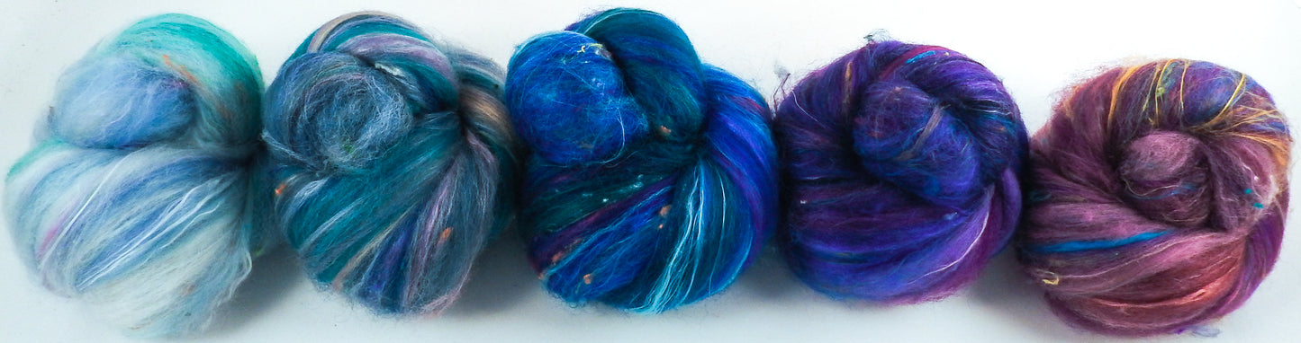 DT Non-Sparkle (4 oz) - 30% Corriedale fleece, merino, polwarth, silk bamboo, silk noil
