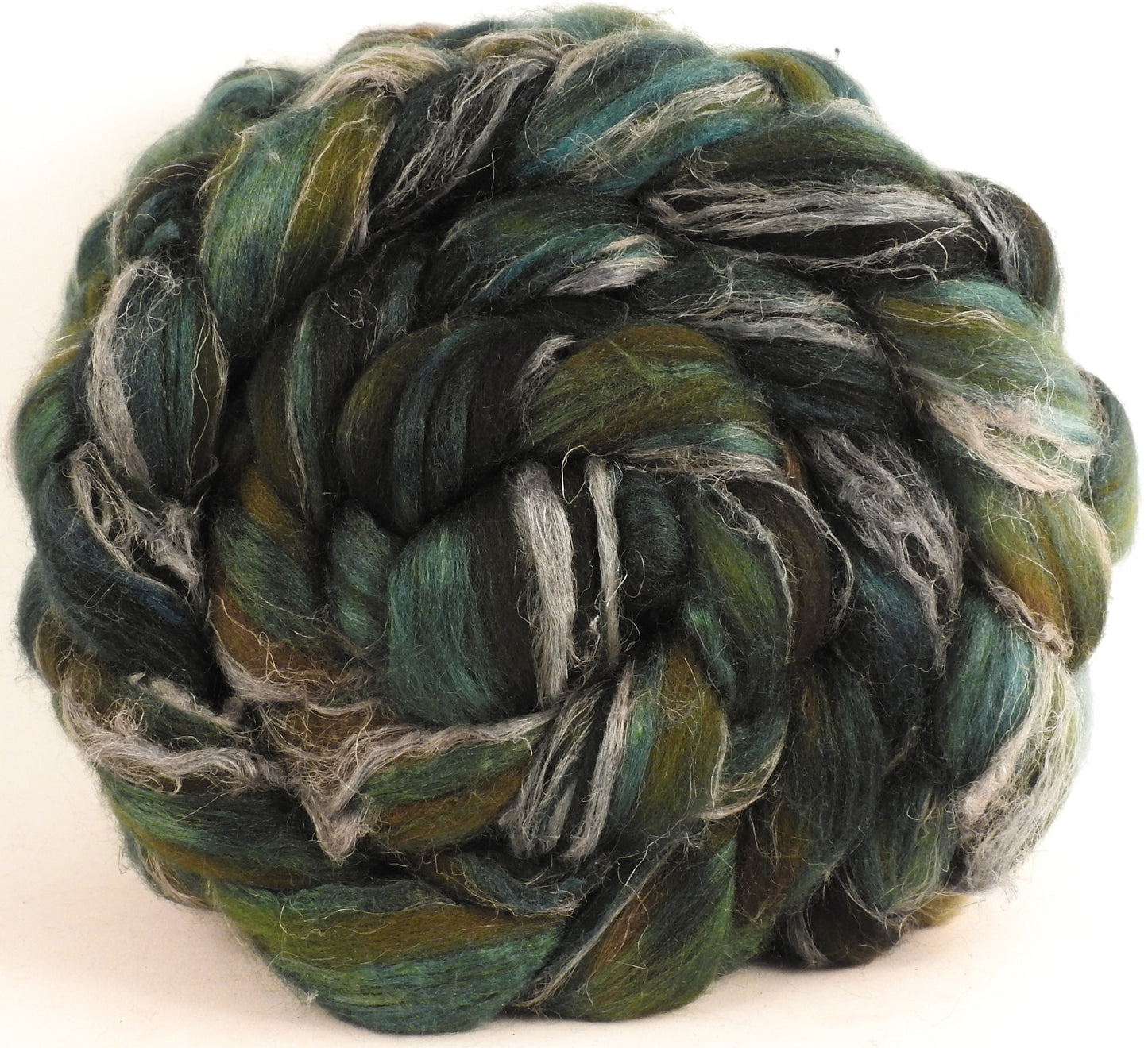 Merino/ Tussah Silk/ Natural Flax (50/25/25) - Hemlock - 5.6 oz.