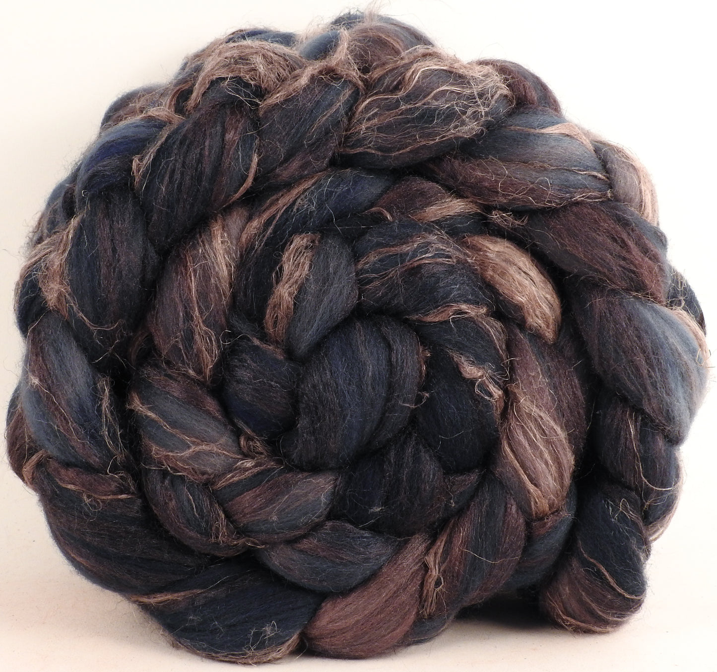 Merino/ Tussah Silk/ Natural Flax (50/25/25) - Licorice- 5.6 oz.