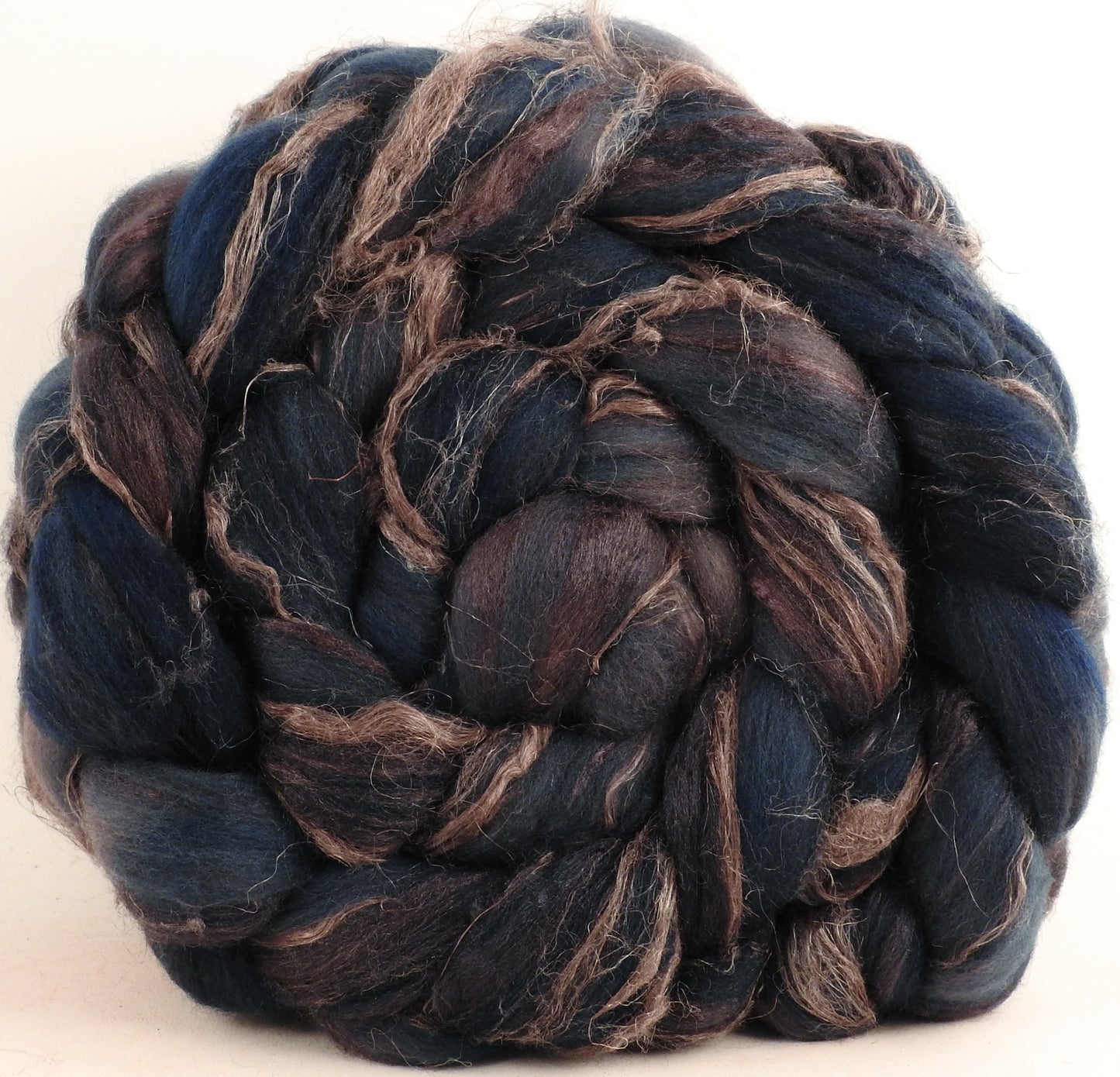 Merino/ Tussah Silk/ Natural Flax (50/25/25) - Licorice- 5.6 oz.