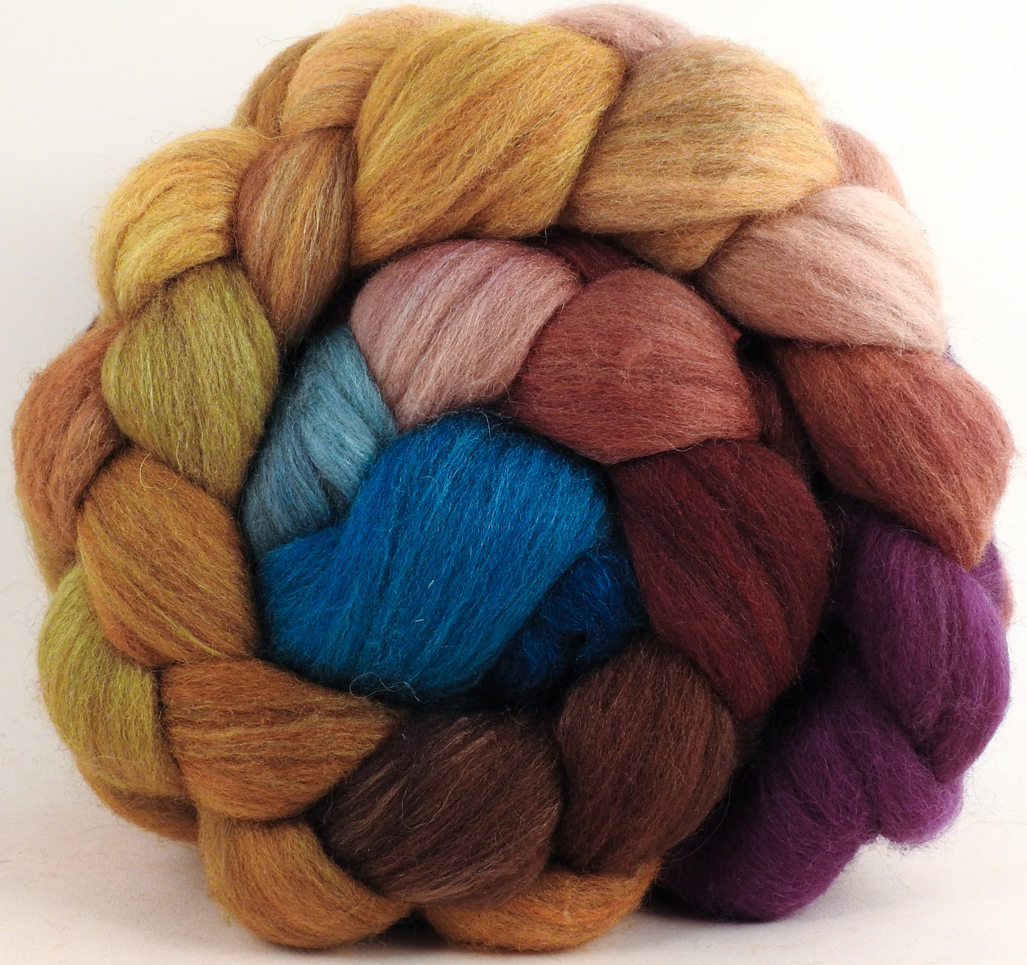 Batt in a Braid #27 -Tashbaan-(5.4 oz.) Lt. Grey Shetland/ Falkland Merino / tussah silk (50/25/25)