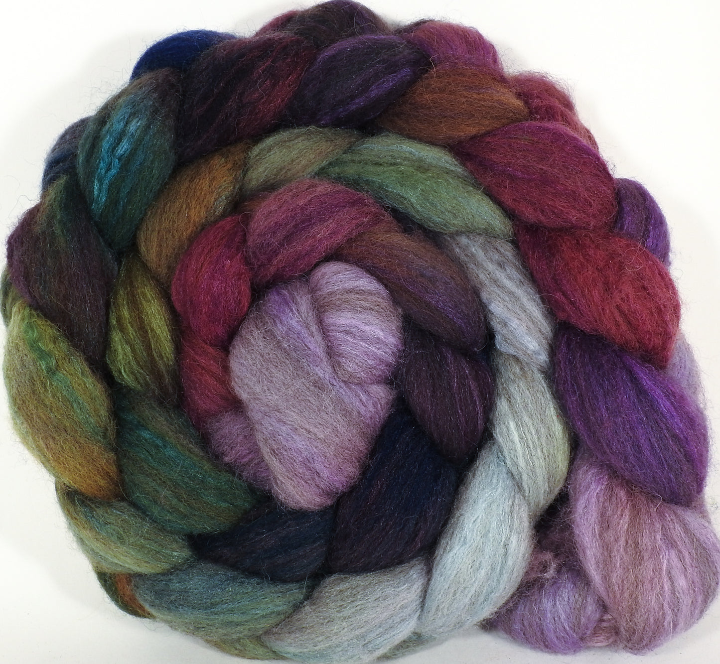 Mixed UK Bfl/ Tussah Silk (75/25) -Cabbages & Kings- 6.2 oz. - Inglenook Fibers