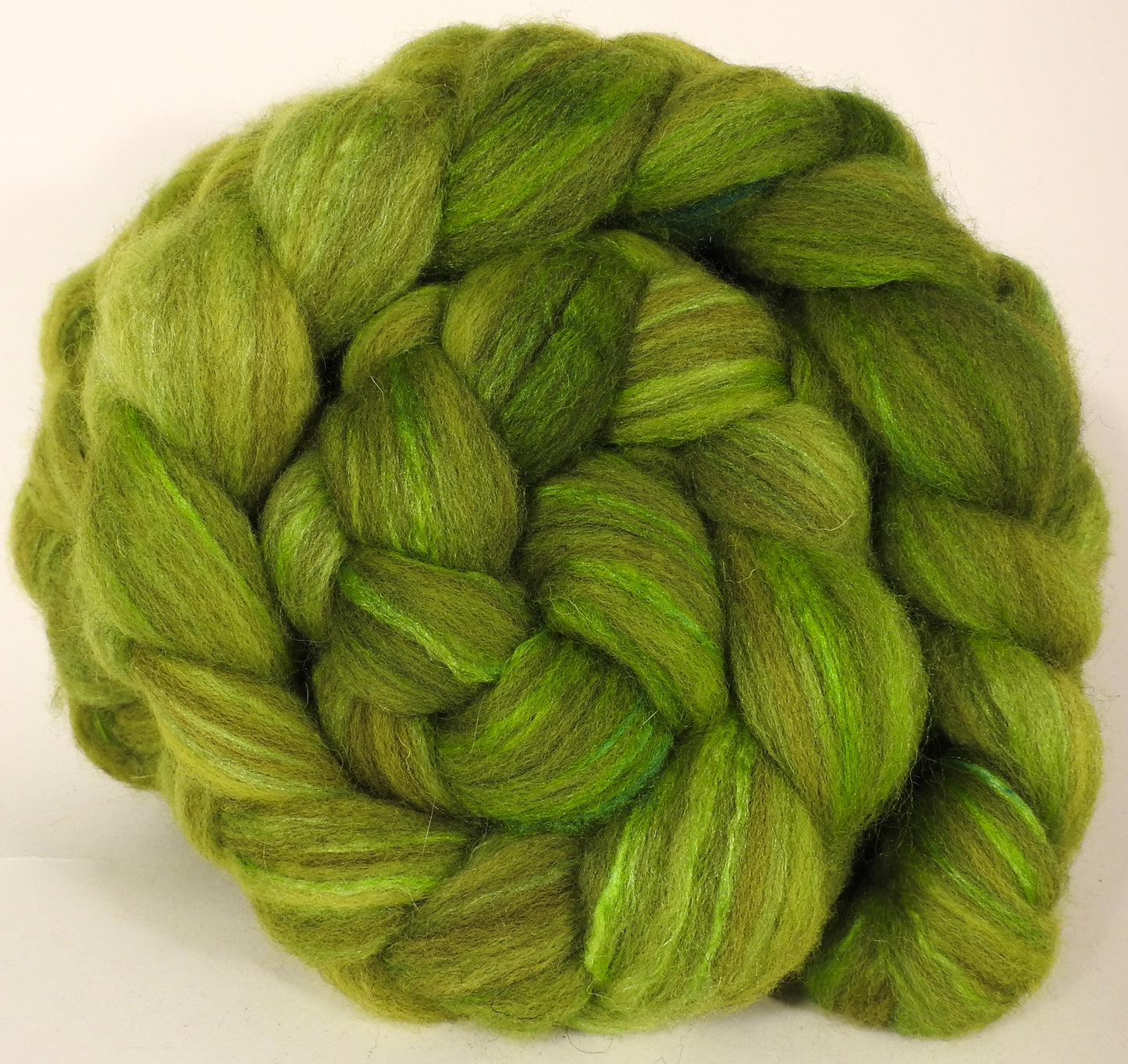 Mixed UK Bfl/ Tussah Silk ( 75/25) - Tree Frog- 5.15 oz. - Inglenook Fibers